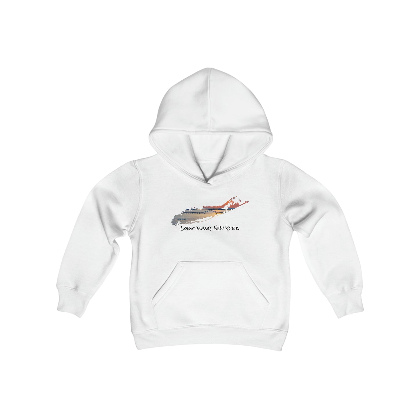 Youth Heavy Blend Hooded Sweatshirt - Great South Bay Bridge