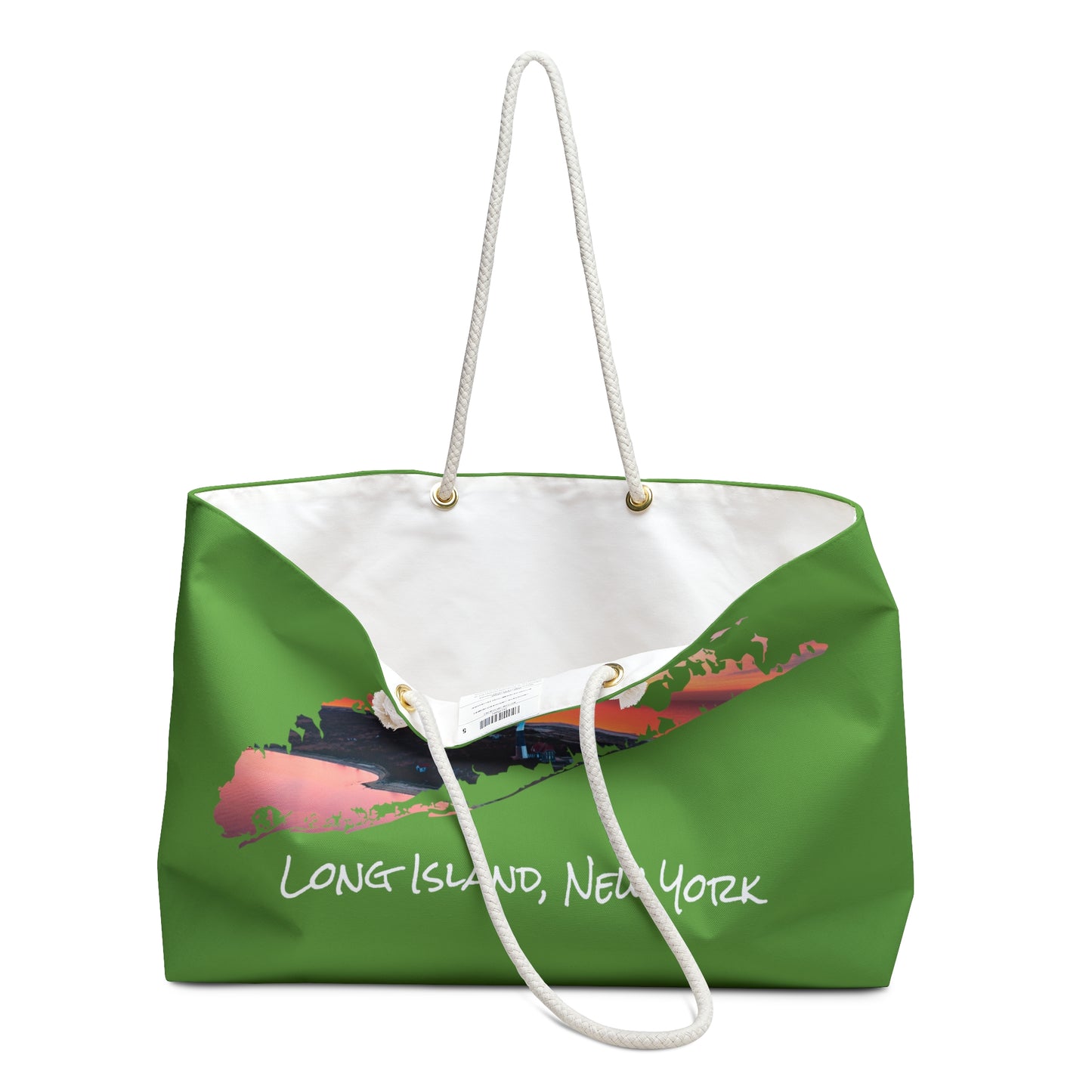 Weekender Rope Bag Green - Fire Island Lighthouse