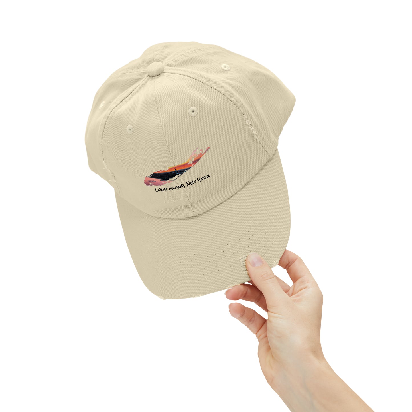 Unisex Distressed Cap - Fire Island Lighthouse