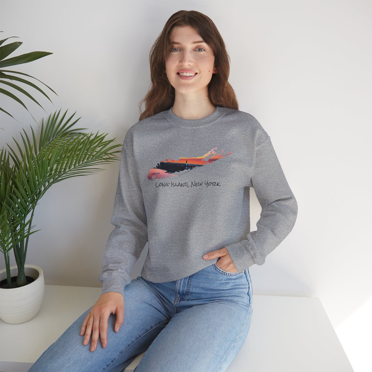 Unisex Heavy Blend™ Crewneck Sweatshirt - Fire Island Lighthouse