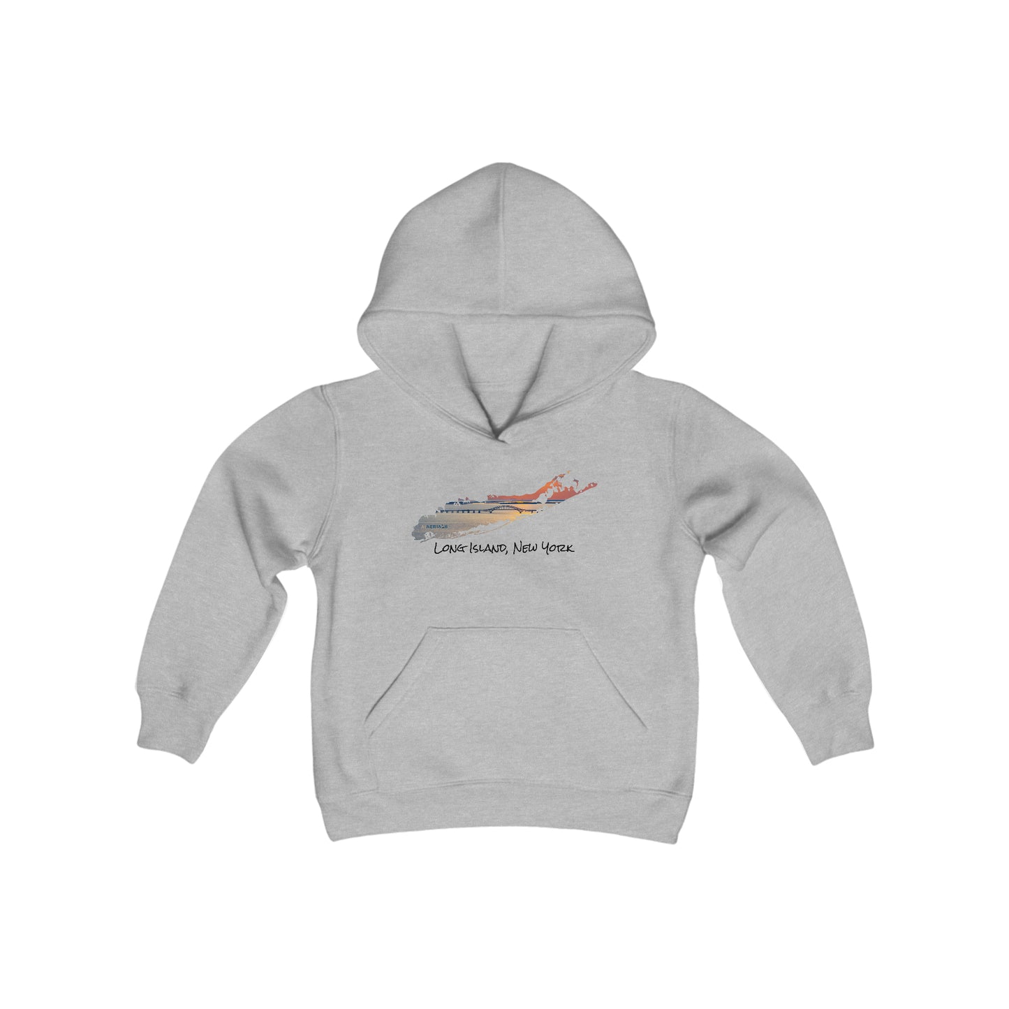 Youth Heavy Blend Hooded Sweatshirt - Great South Bay Bridge