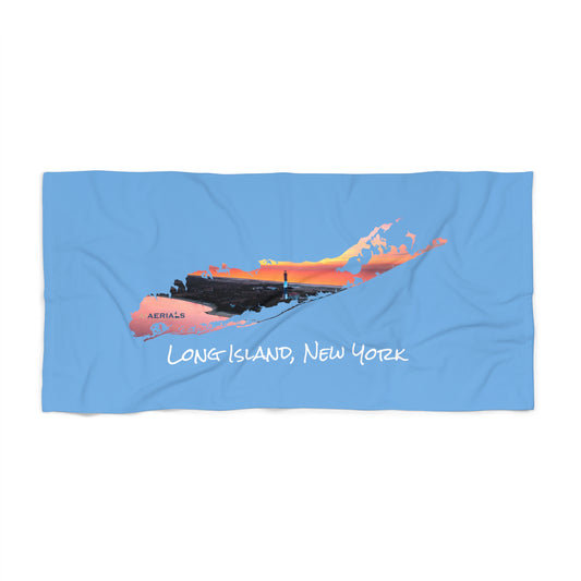 Beach Towel Blue - Fire Island Lighthouse