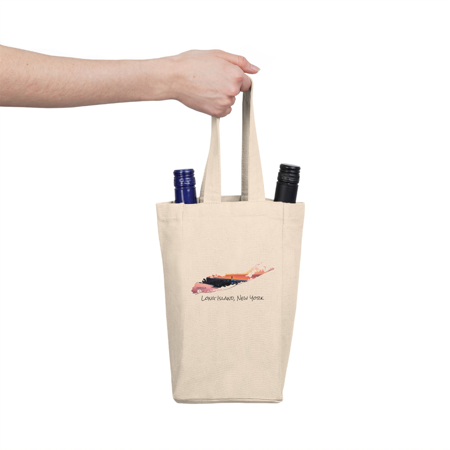 Double Wine Tote Bag - Fire Island