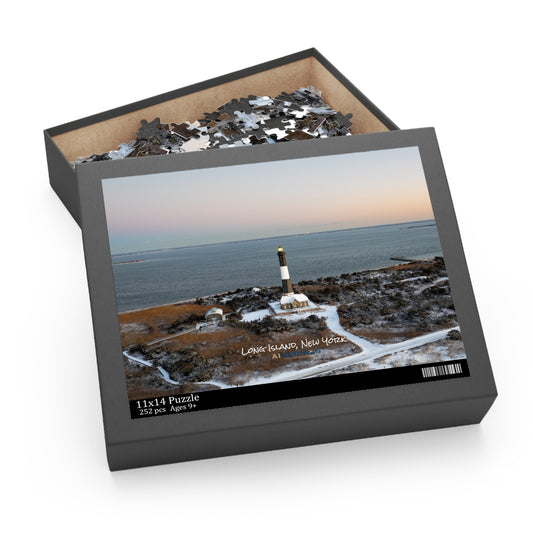 Puzzle in Box (252-Piece) - Winter at Fire Island