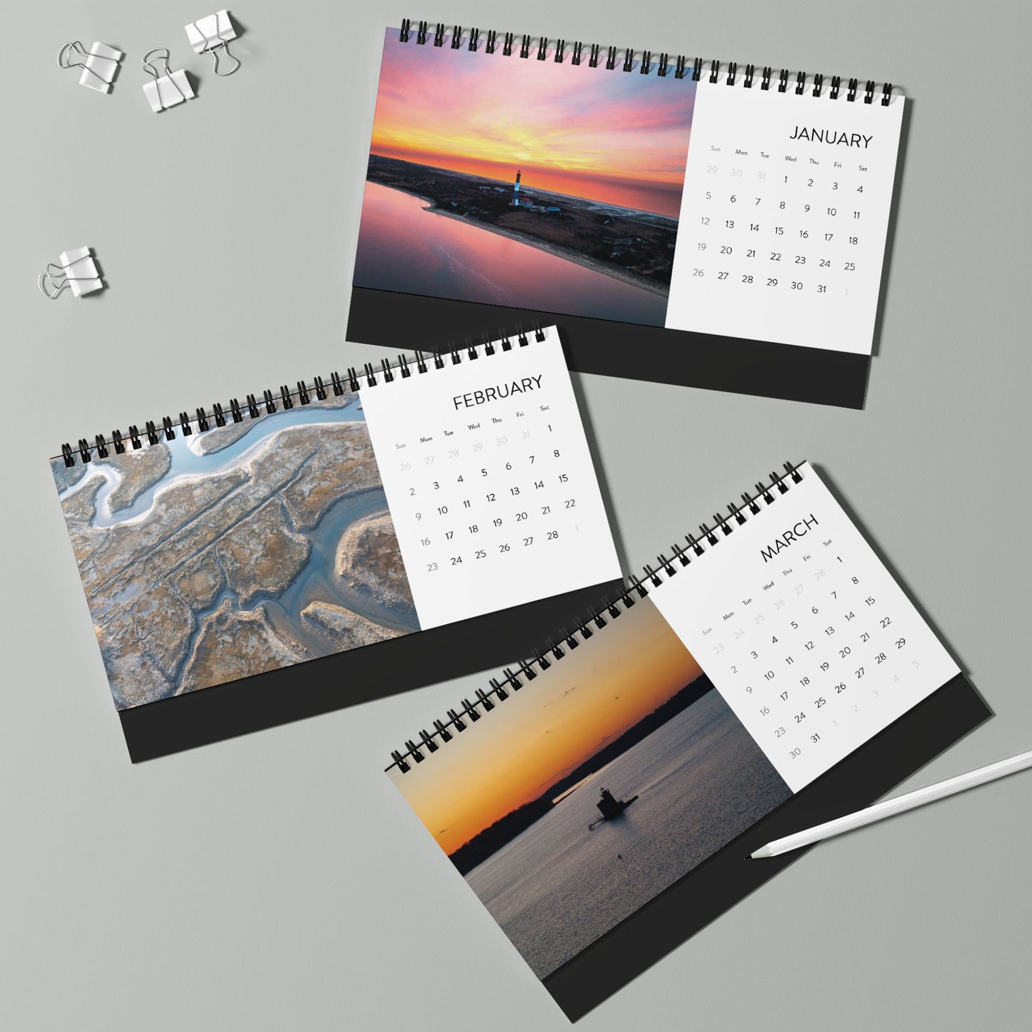 Long Island From Above - Desktop Calendar 2025