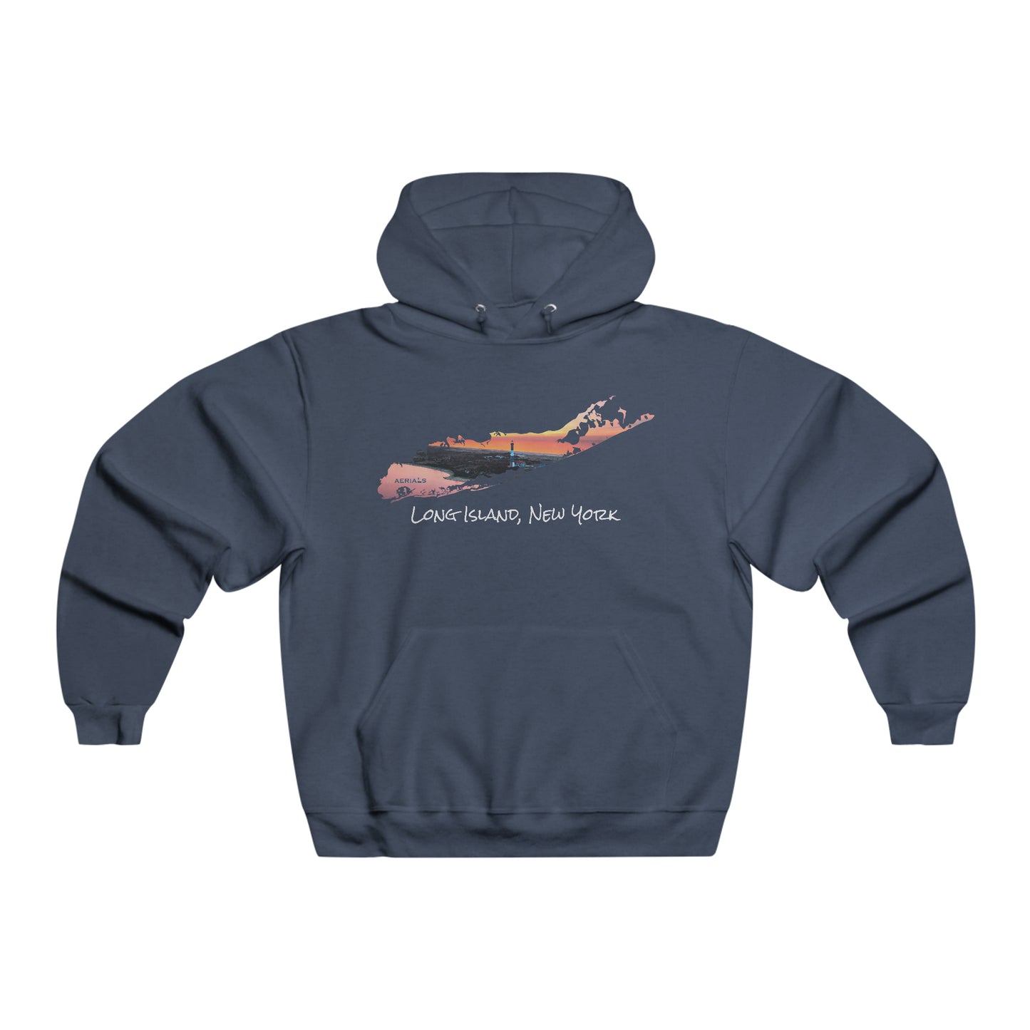 Men's Hooded Sweatshirt - Fire Island Lighthouse