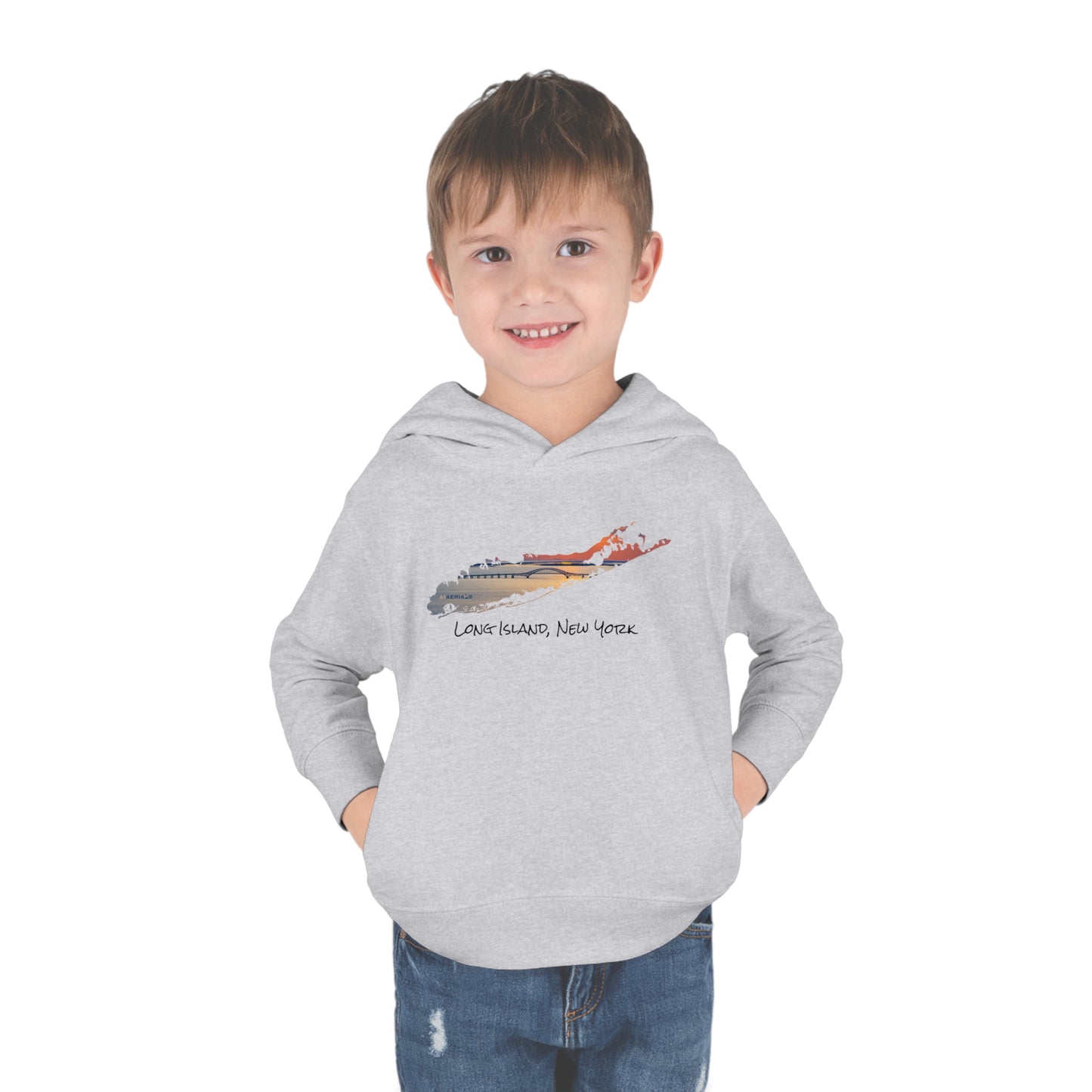 Toddler Pullover Fleece Hoodie - Great South Bay Bridge