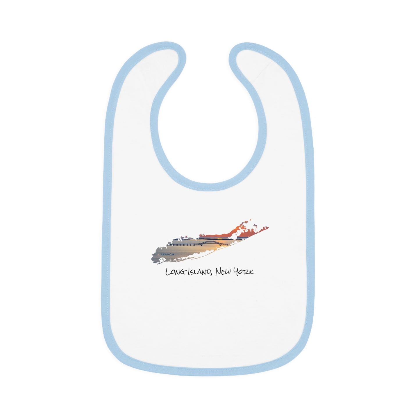 Baby Contrast Trim Jersey Bib - Great South Bay Bridge