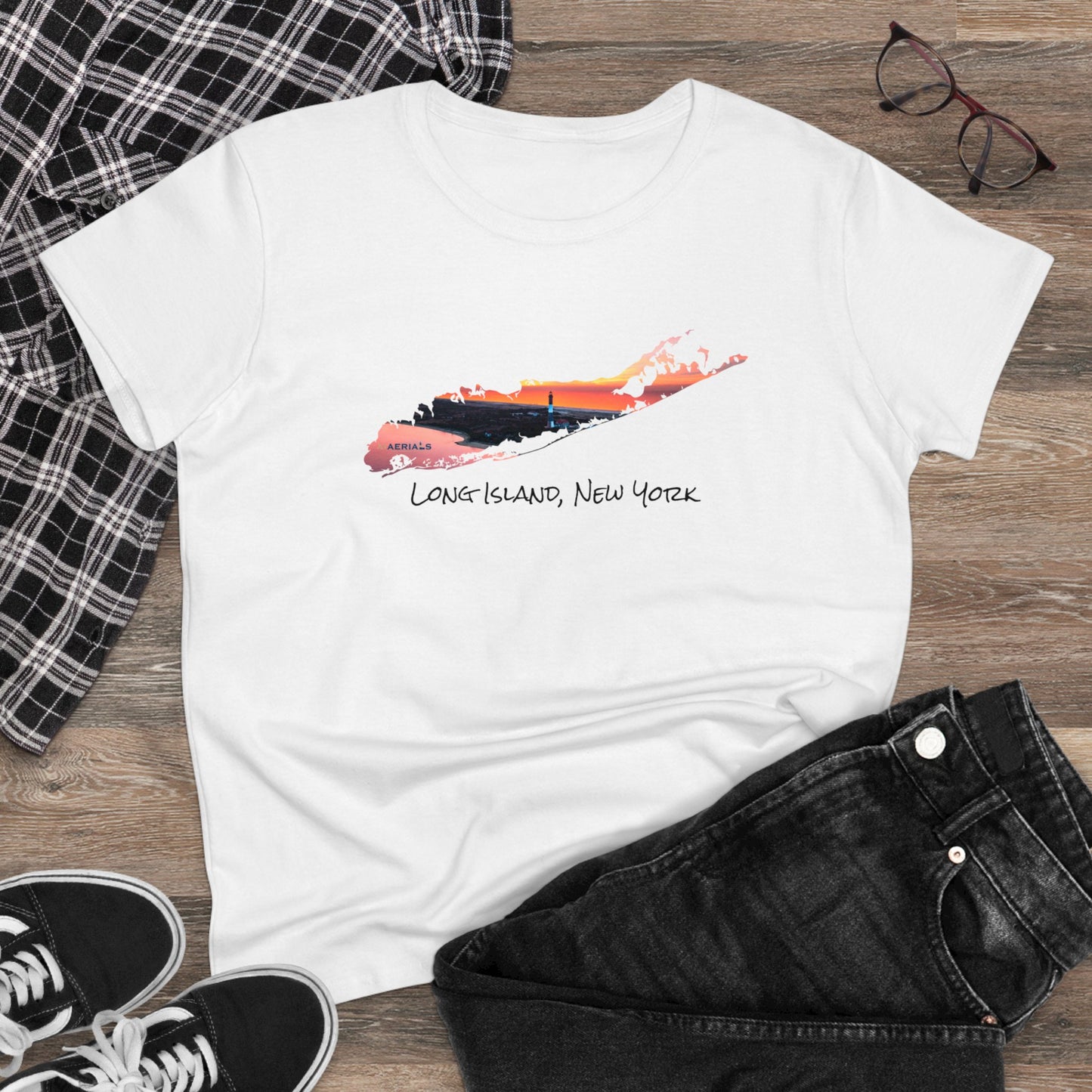 Women's Cotton Tee - Fire Island Lighthouse