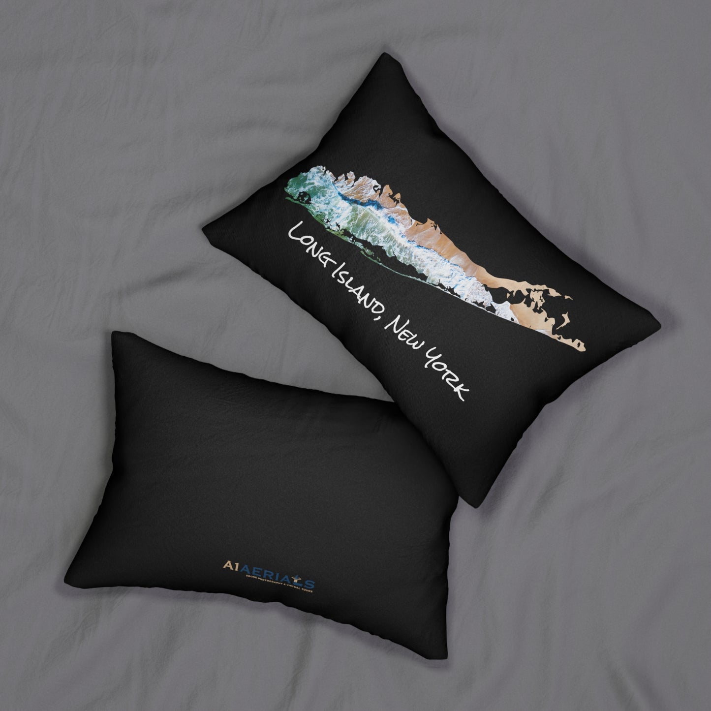 Lumbar Pillow Black - Sand & Sea