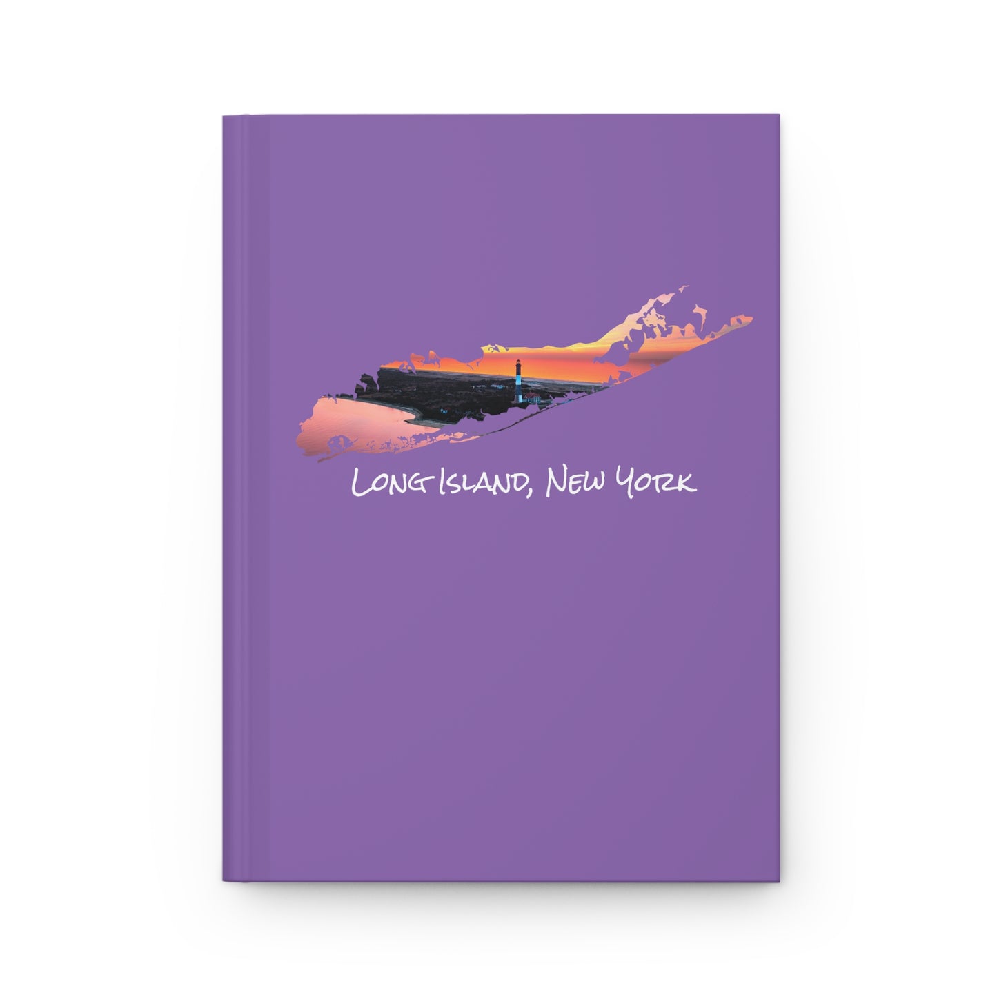 Hardcover Journal Matte Purple - Fire Island Lighthouse