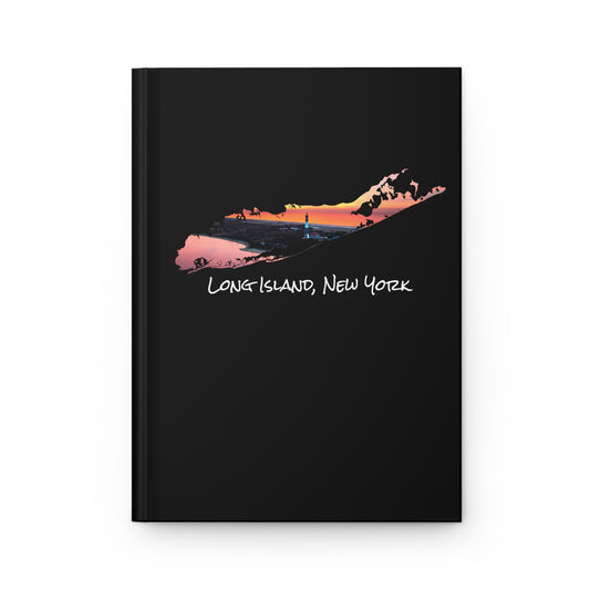 Hardcover Journal Matte Black - Fire Island Lighthouse