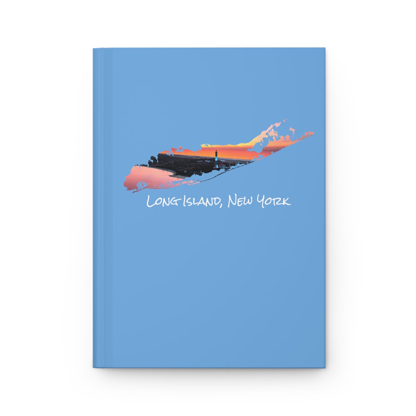 Hardcover Journal Matte Light Blue - Fire Island Lighthouse