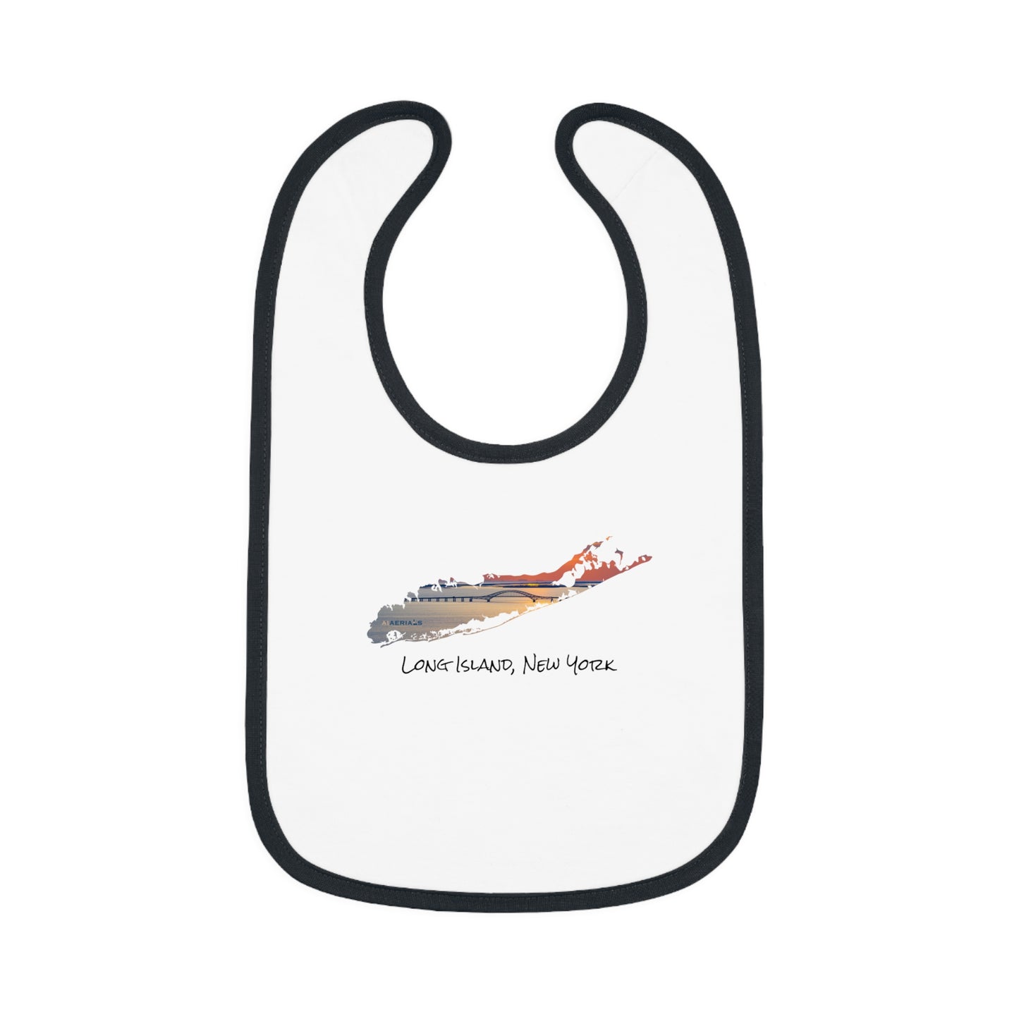 Baby Contrast Trim Jersey Bib - Great South Bay Bridge