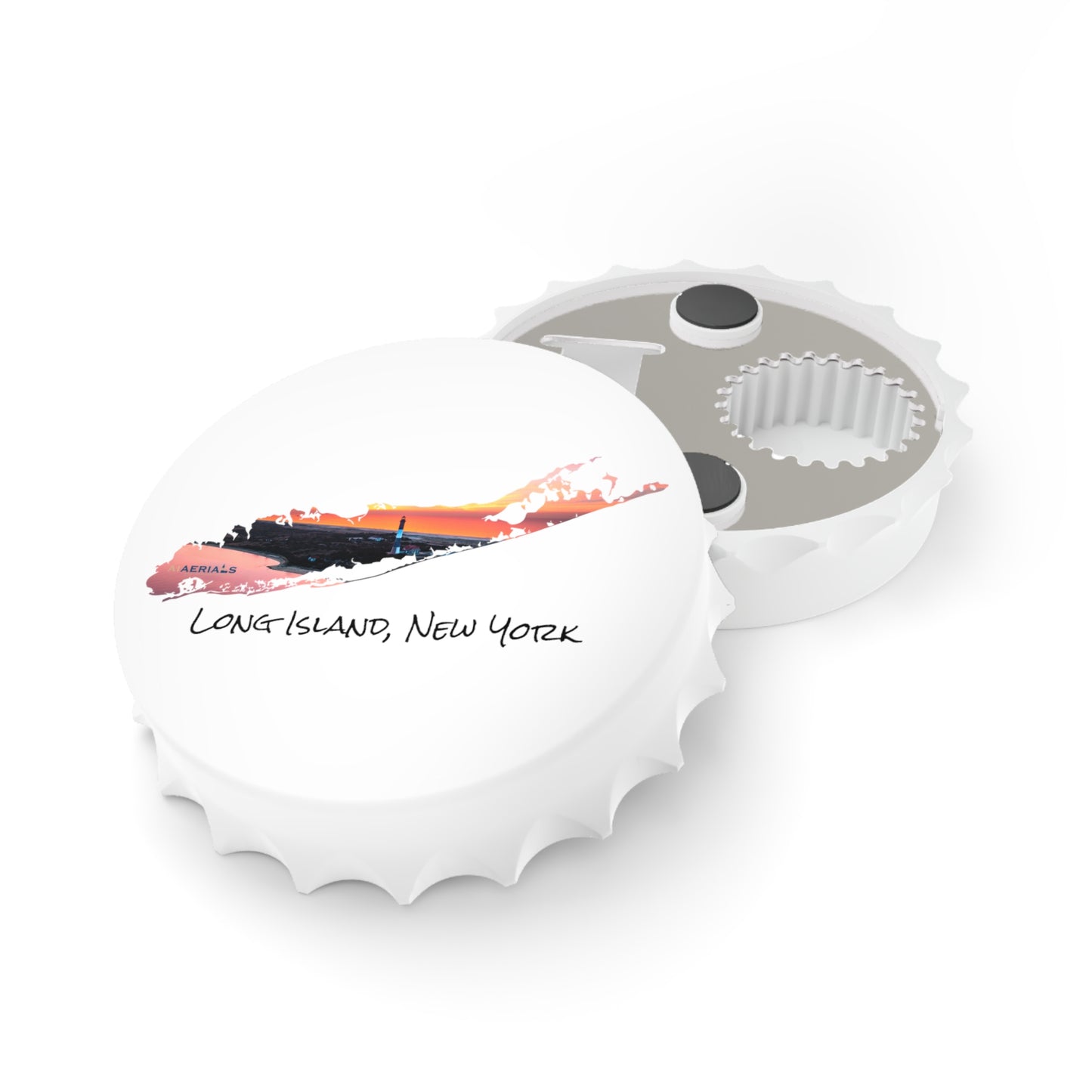 Bottle Opener White - Fire Island Lighthouse