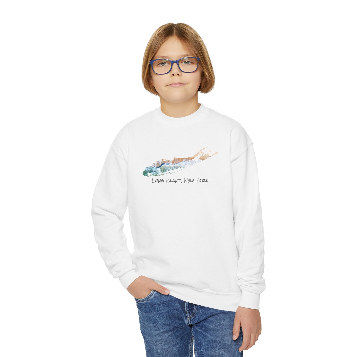 Youth Crewneck Sweatshirt - Sand & Sea