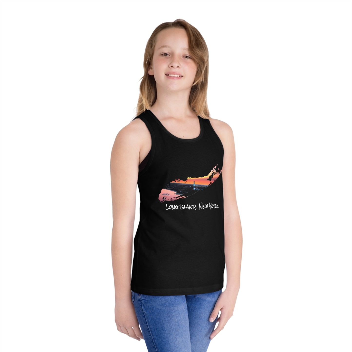 Kid's Jersey Tank Top - Fire Island Lighthouse