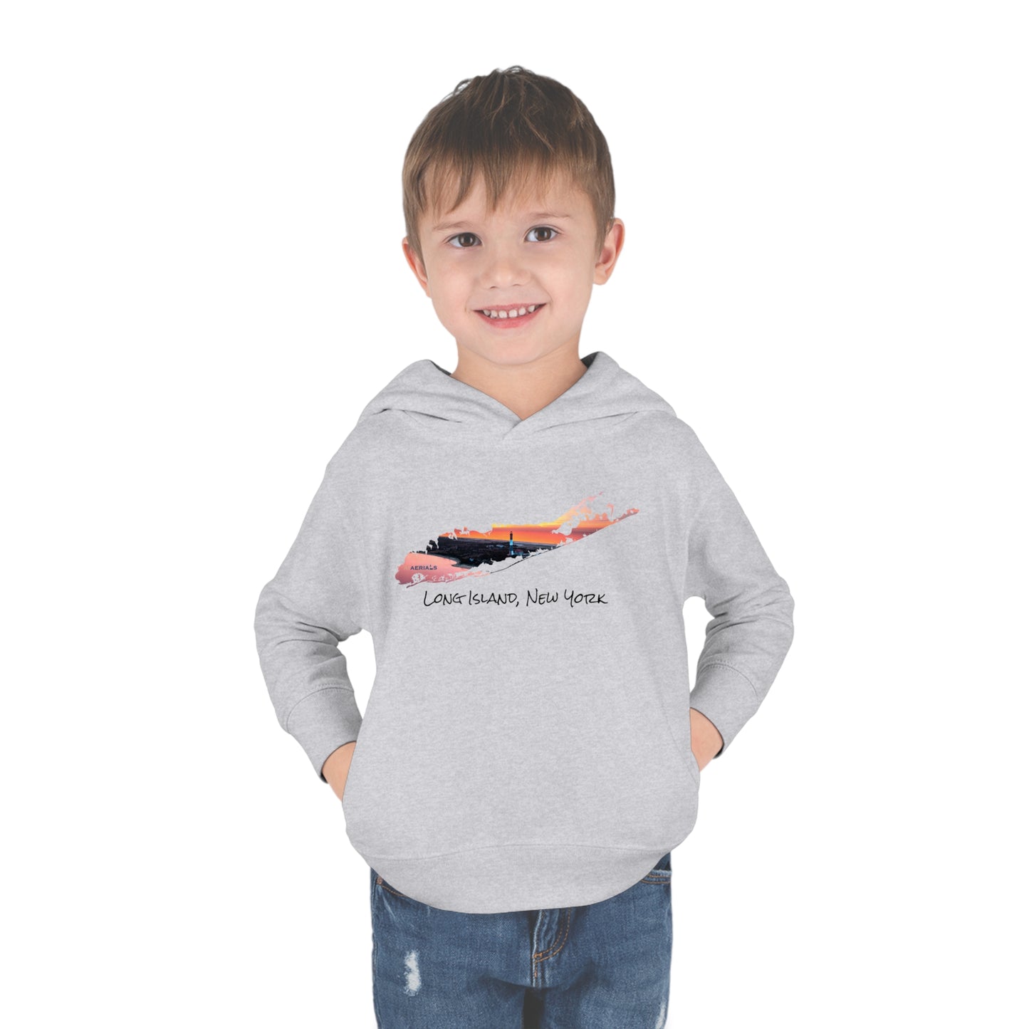 Toddler Pullover Fleece Hoodie - Fire Island Lighthouse