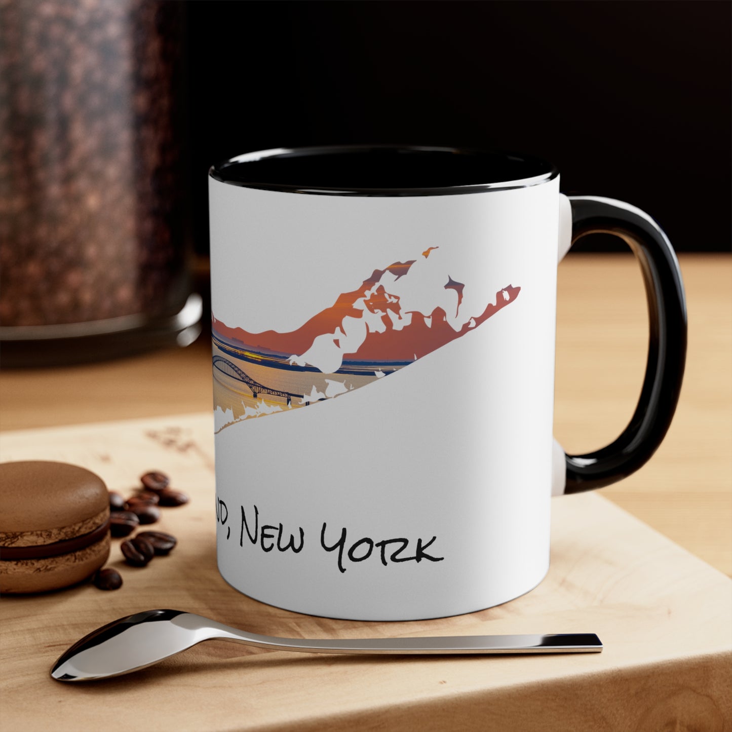 Accent Coffee Mug, 11oz - Great South Bay Bridge