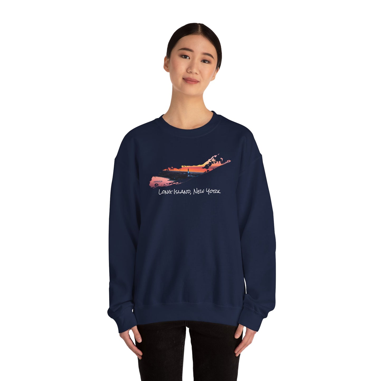 Unisex Heavy Blend™ Crewneck Sweatshirt - Fire Island Lighthouse