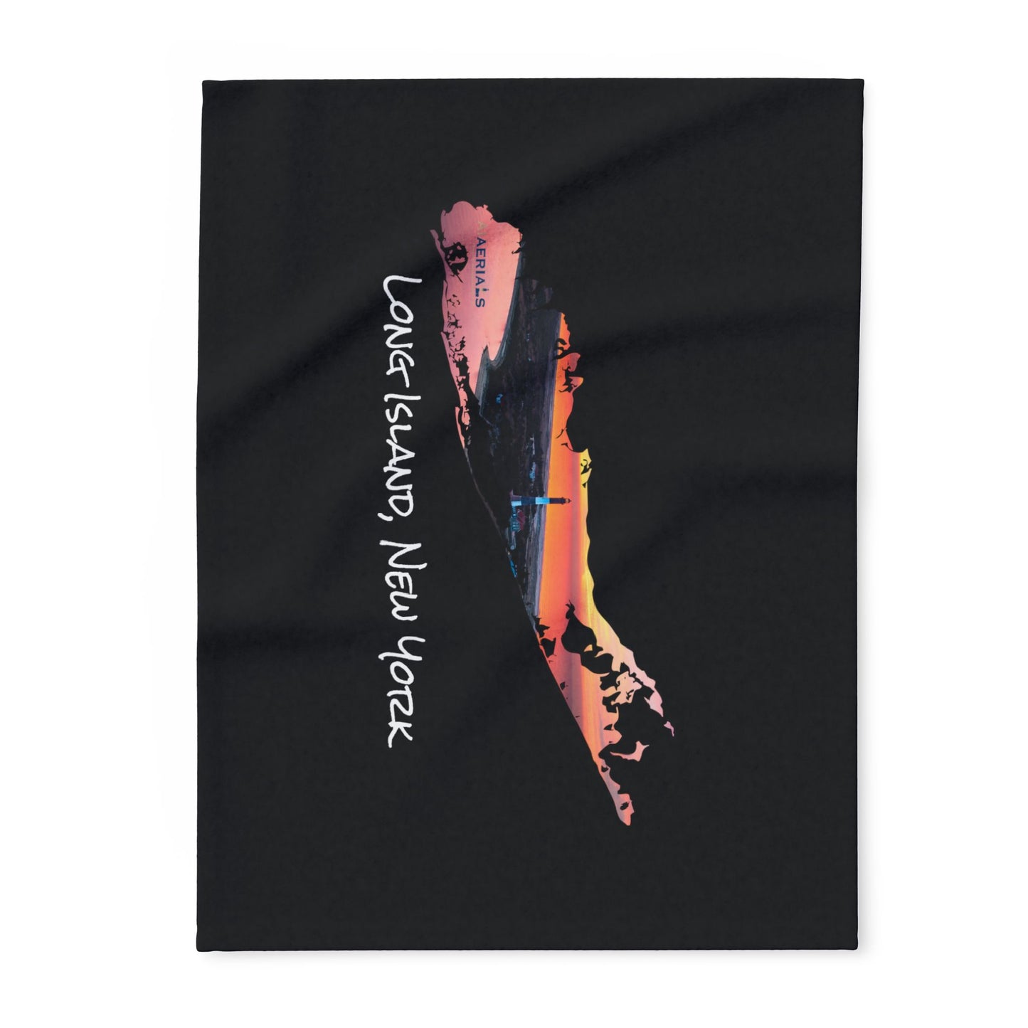 Arctic Fleece Blanket Black (3 Sizes) - Fire Island Lighthouse