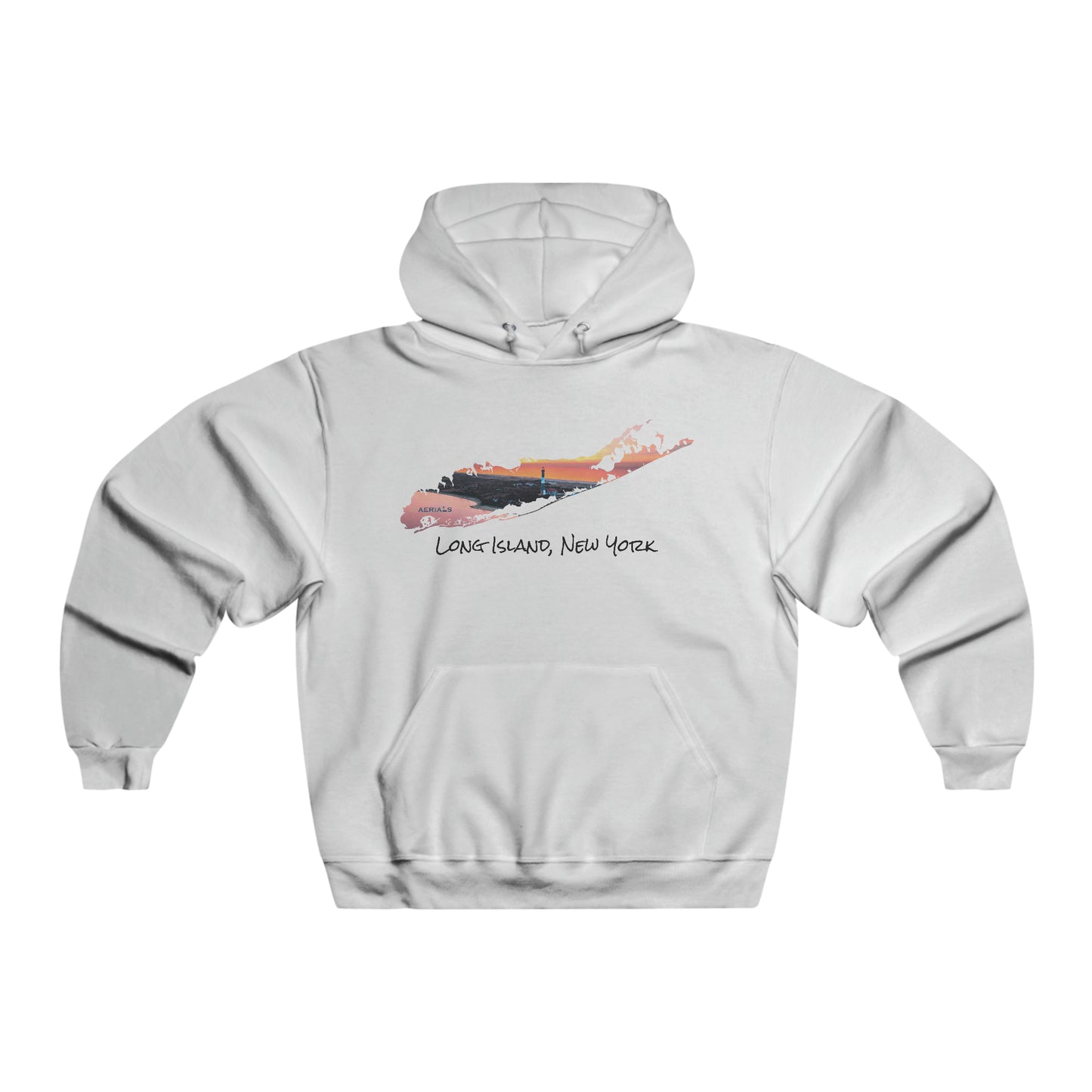 Men's Hooded Sweatshirt - Fire Island Lighthouse