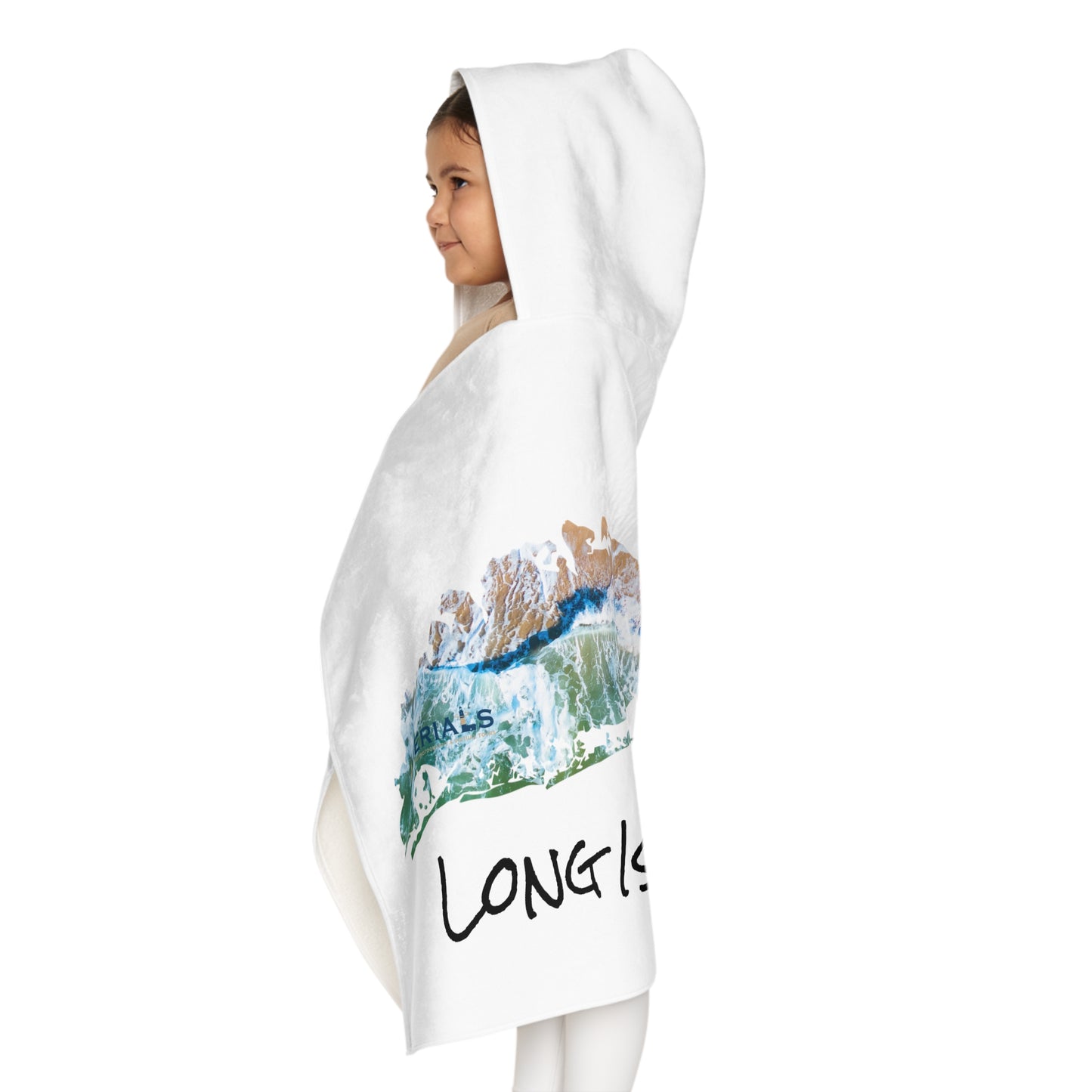 Youth Hooded Towel White - Sand & Sea