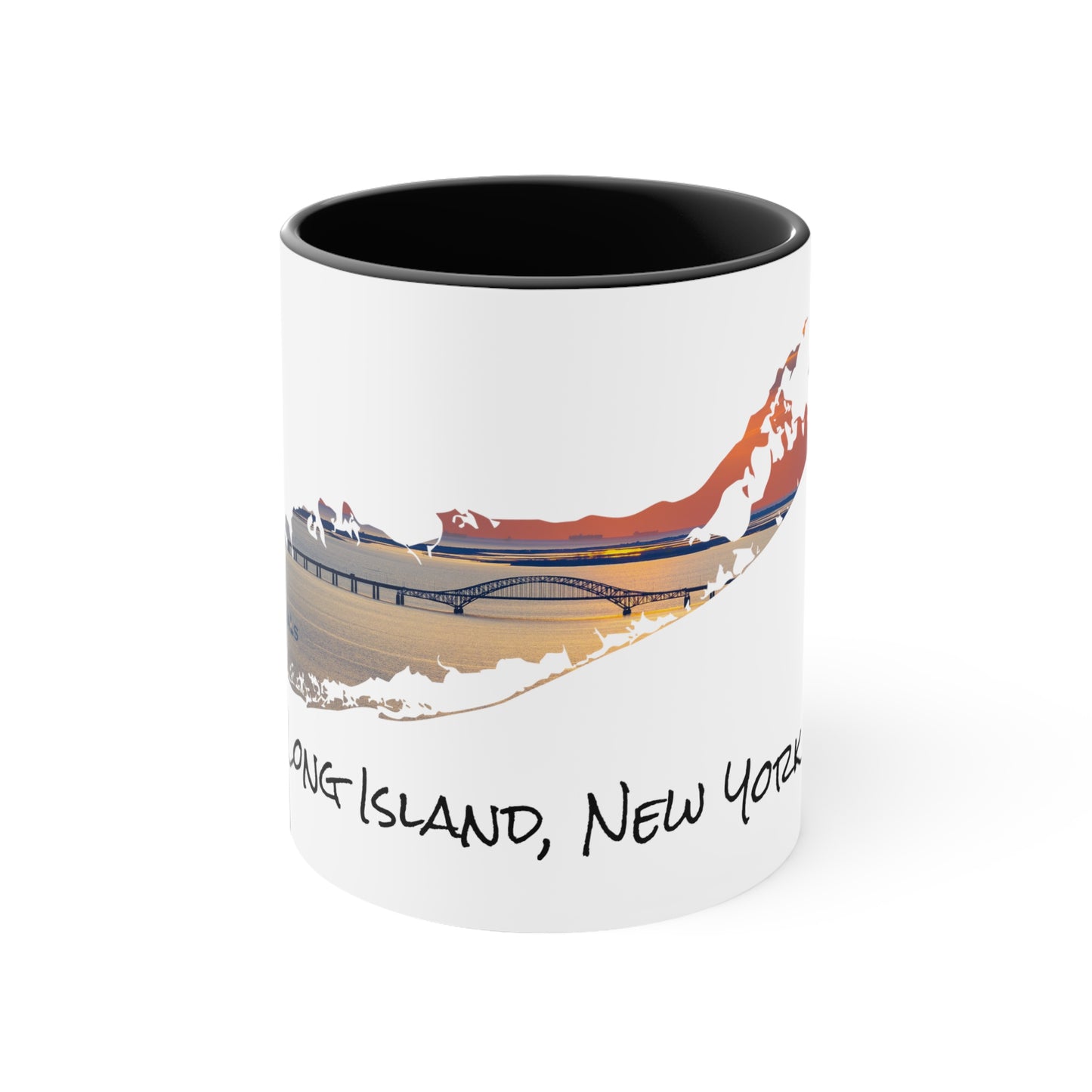 Accent Coffee Mug, 11oz - Great South Bay Bridge