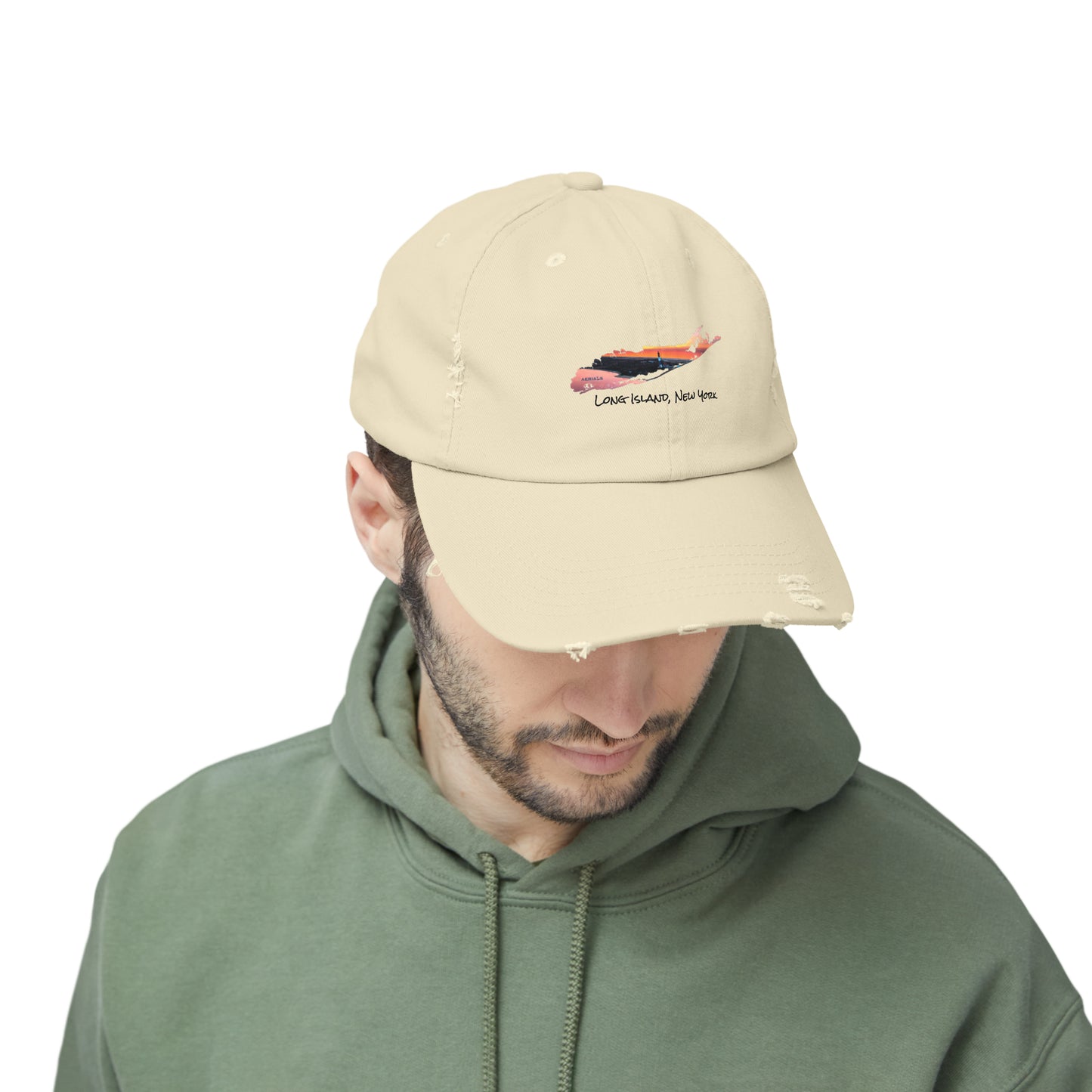 Unisex Distressed Cap - Fire Island Lighthouse