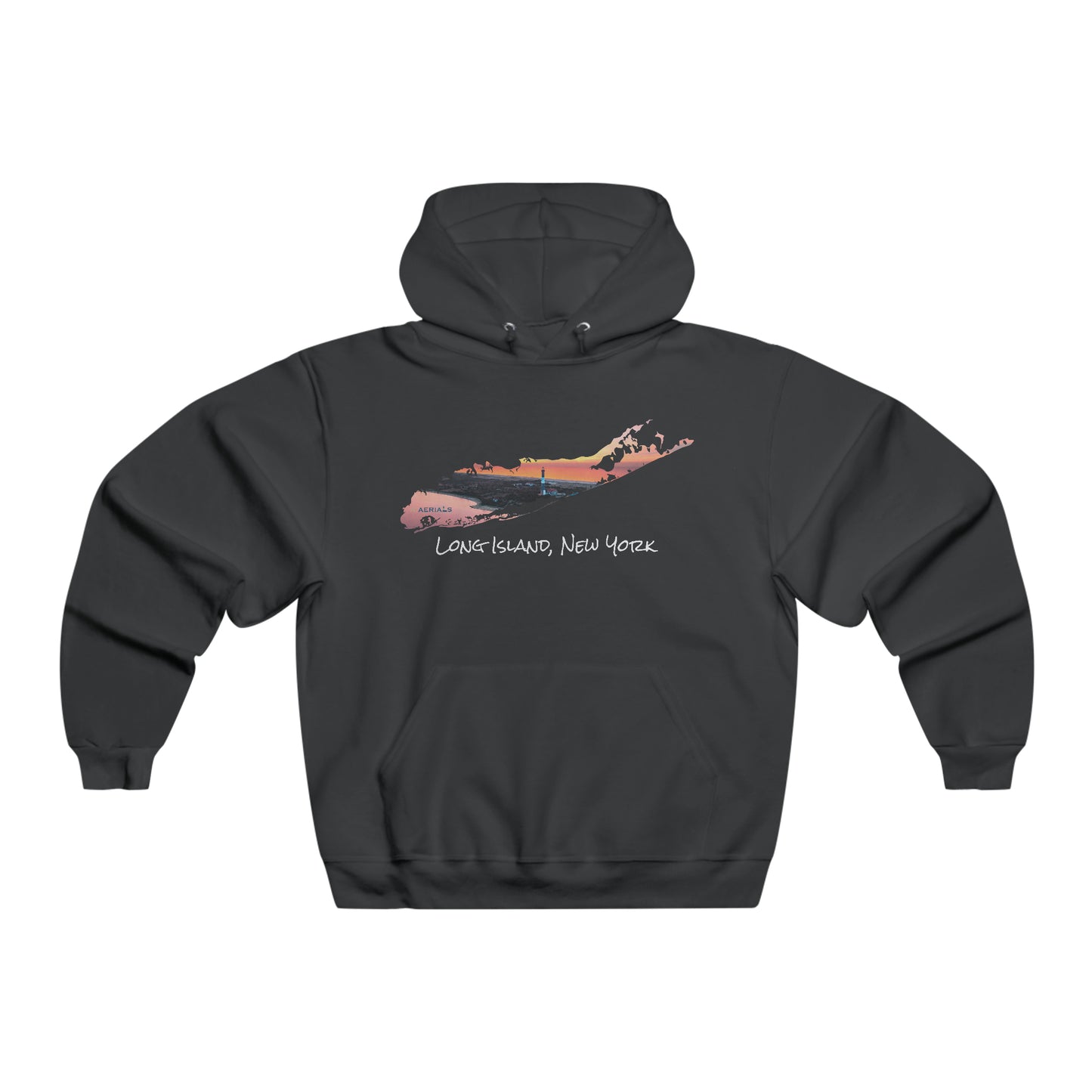 Men's Hooded Sweatshirt - Fire Island Lighthouse