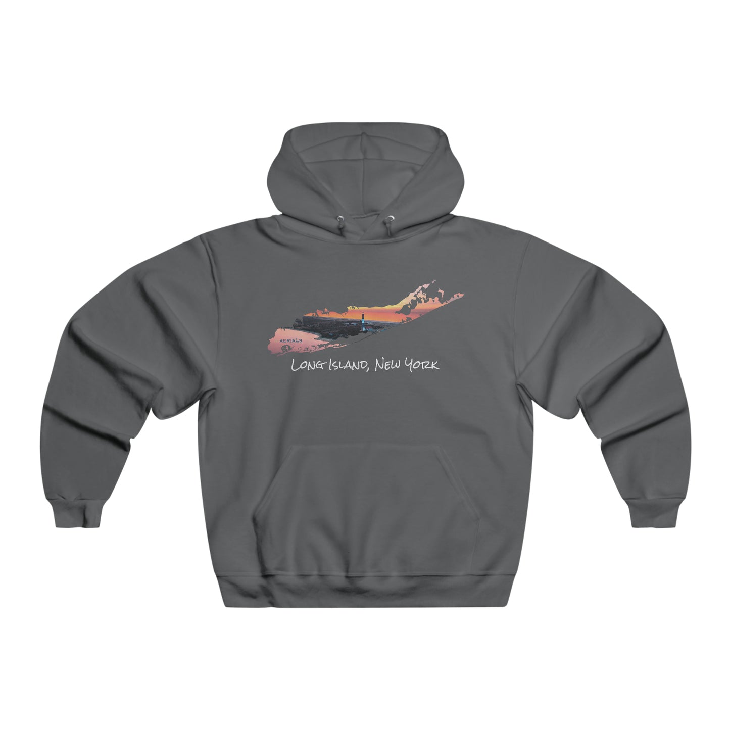 Men's Hooded Sweatshirt - Fire Island Lighthouse