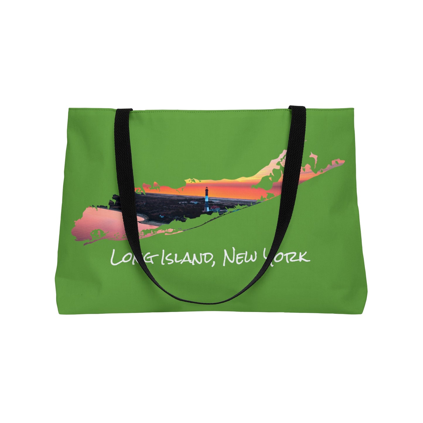 Weekender Tote Bag Green - Fire Island Lighthouse