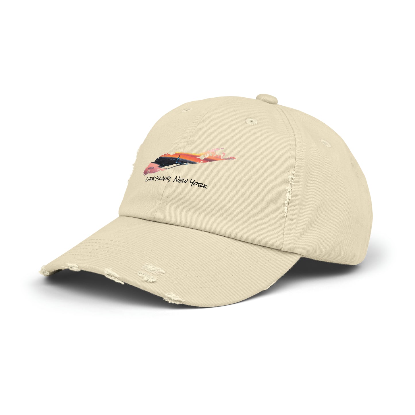 Unisex Distressed Cap - Fire Island Lighthouse