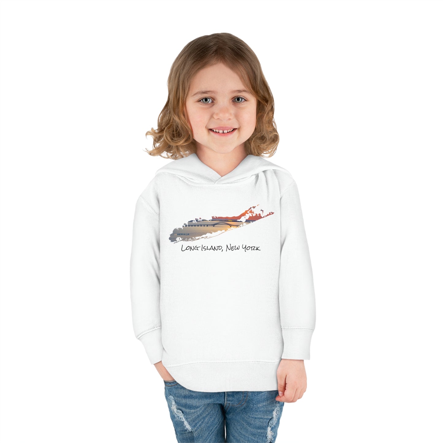 Toddler Pullover Fleece Hoodie - Great South Bay Bridge