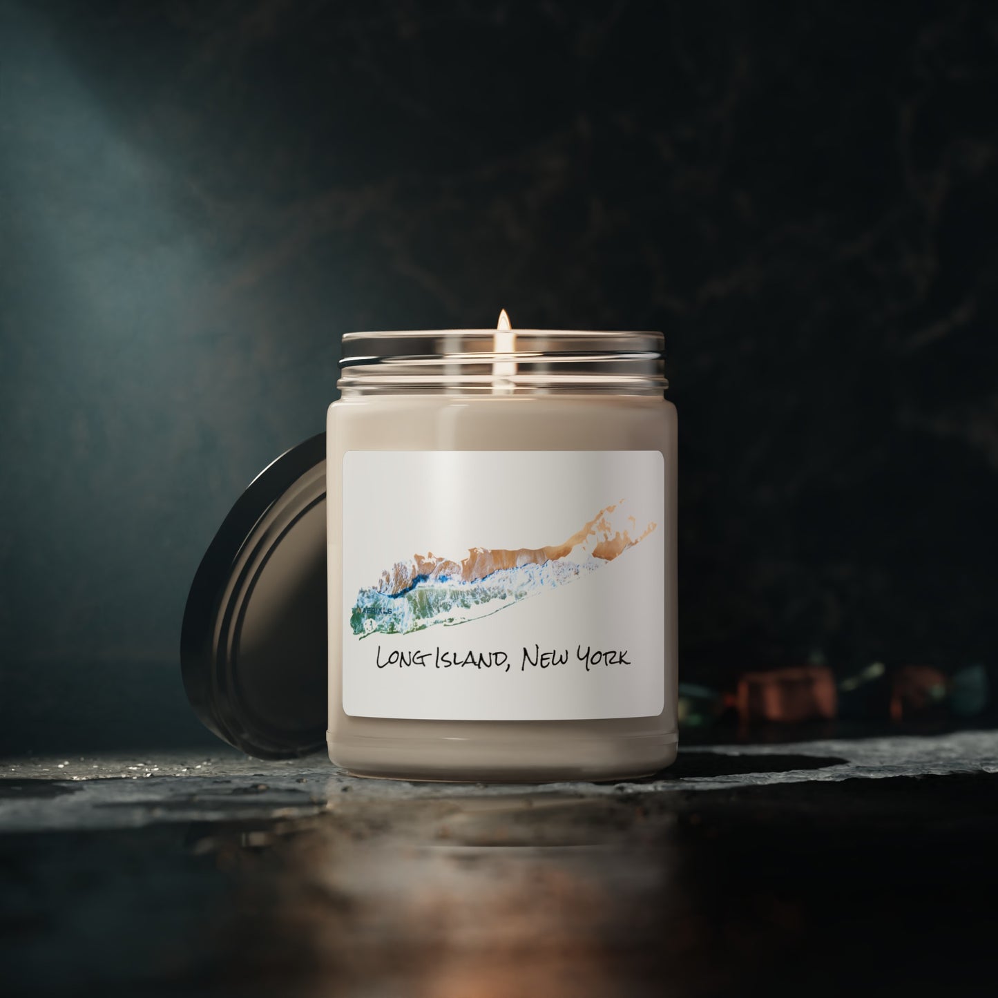 Scented Soy Candle, 9oz White - Sand & Sea