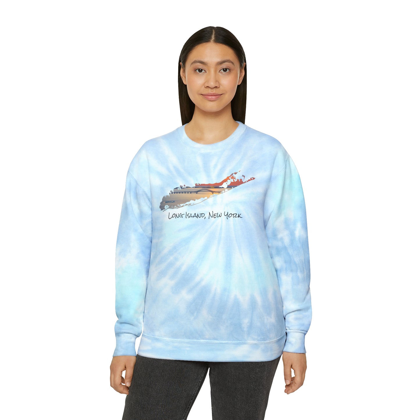 Unisex Tie-Dye Sweatshirt - Great South Bay Bridge