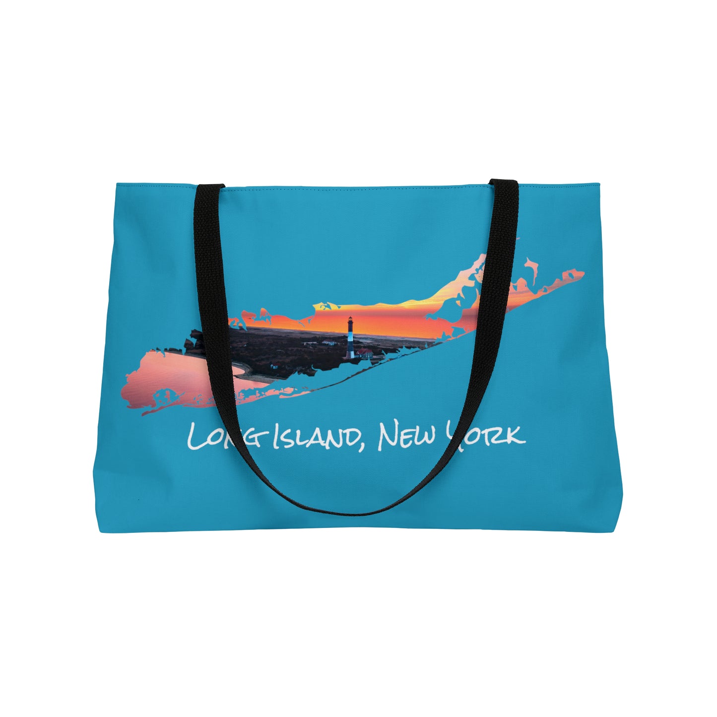 Weekender Tote Bag Blue - Fire Island Lighthouse