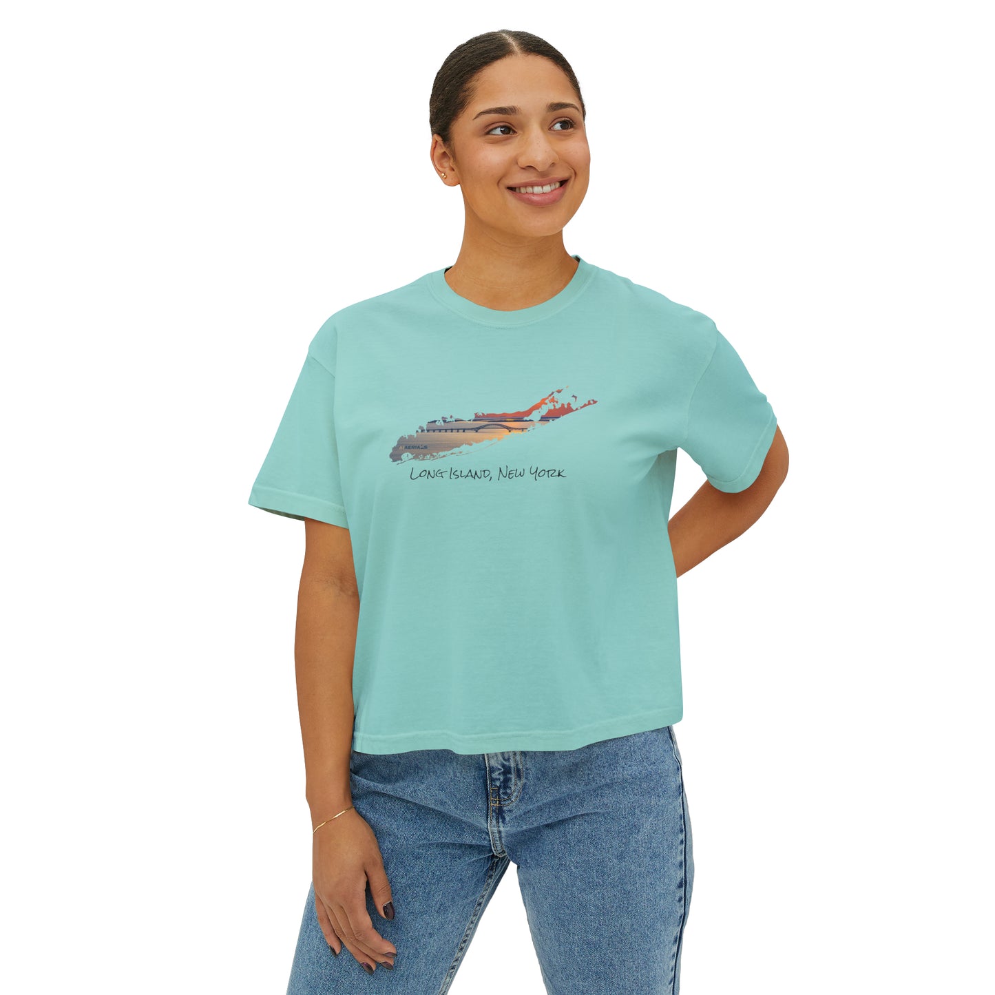 Women's Boxy Tee - Great South Bay Bridge