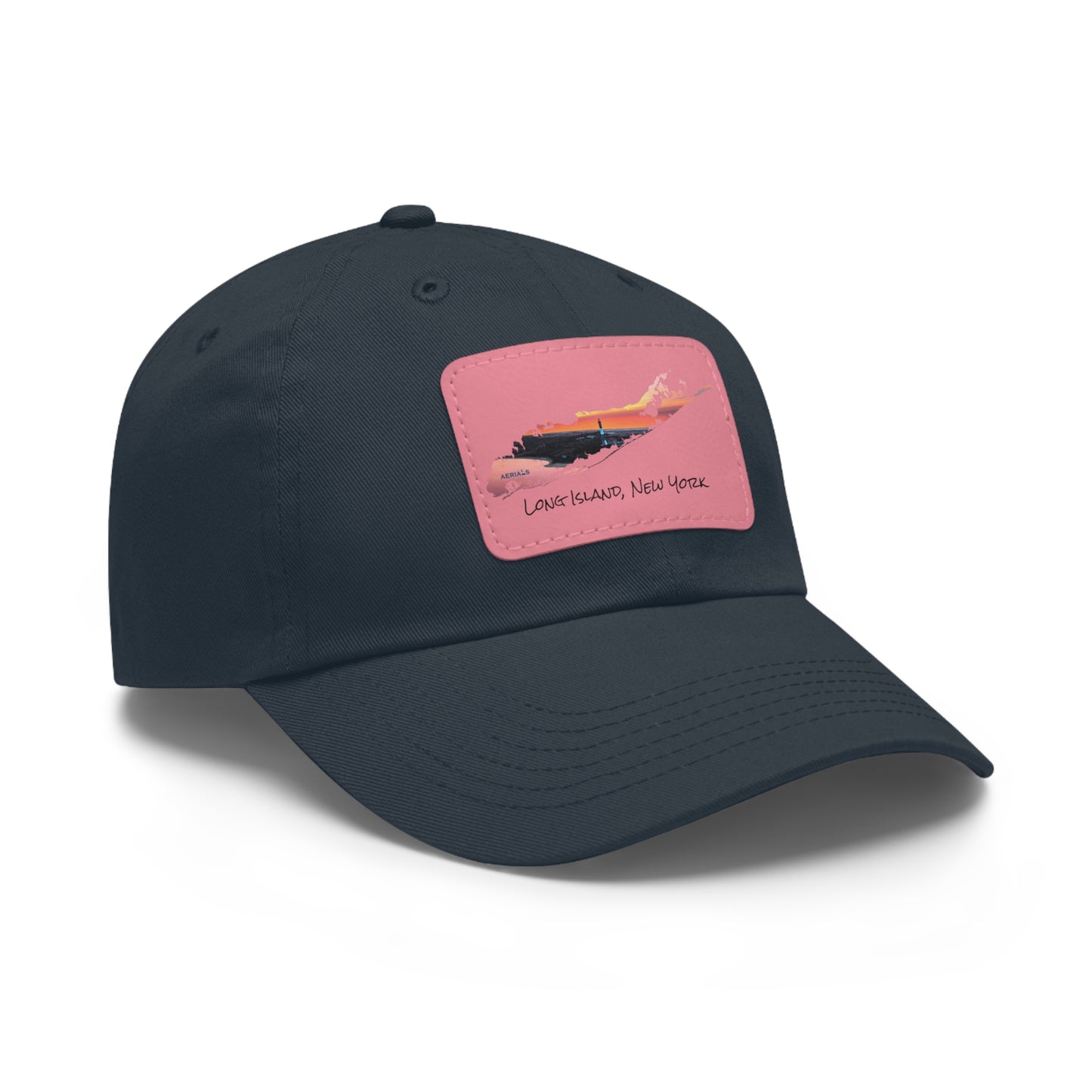 Hat with Rectangle Leather Patch - Fire Island Lighthouse