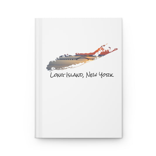 Hardcover Journal Matte White - Great South Bay Bridge