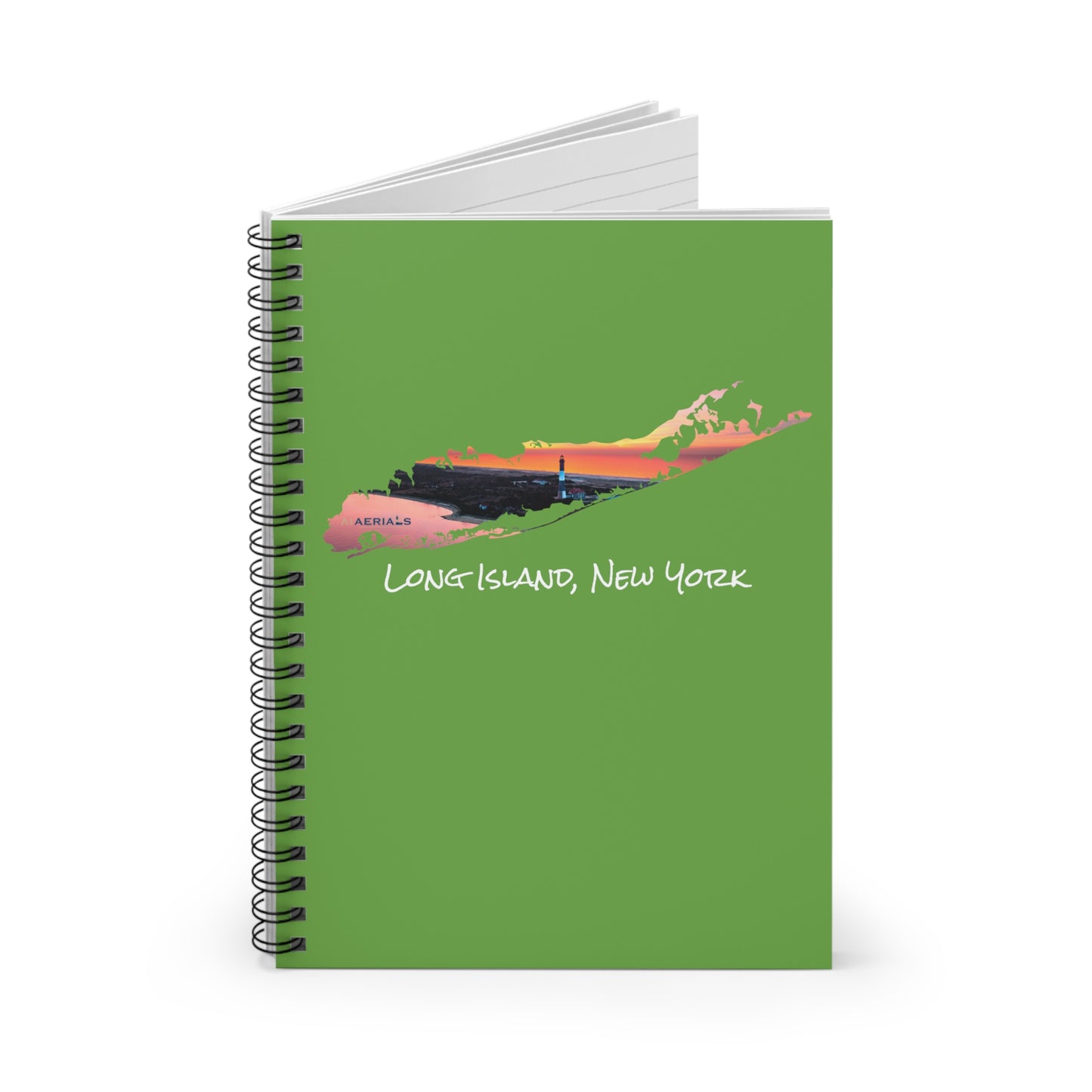 Spiral Notebook Green - Fire Island Lighthouse