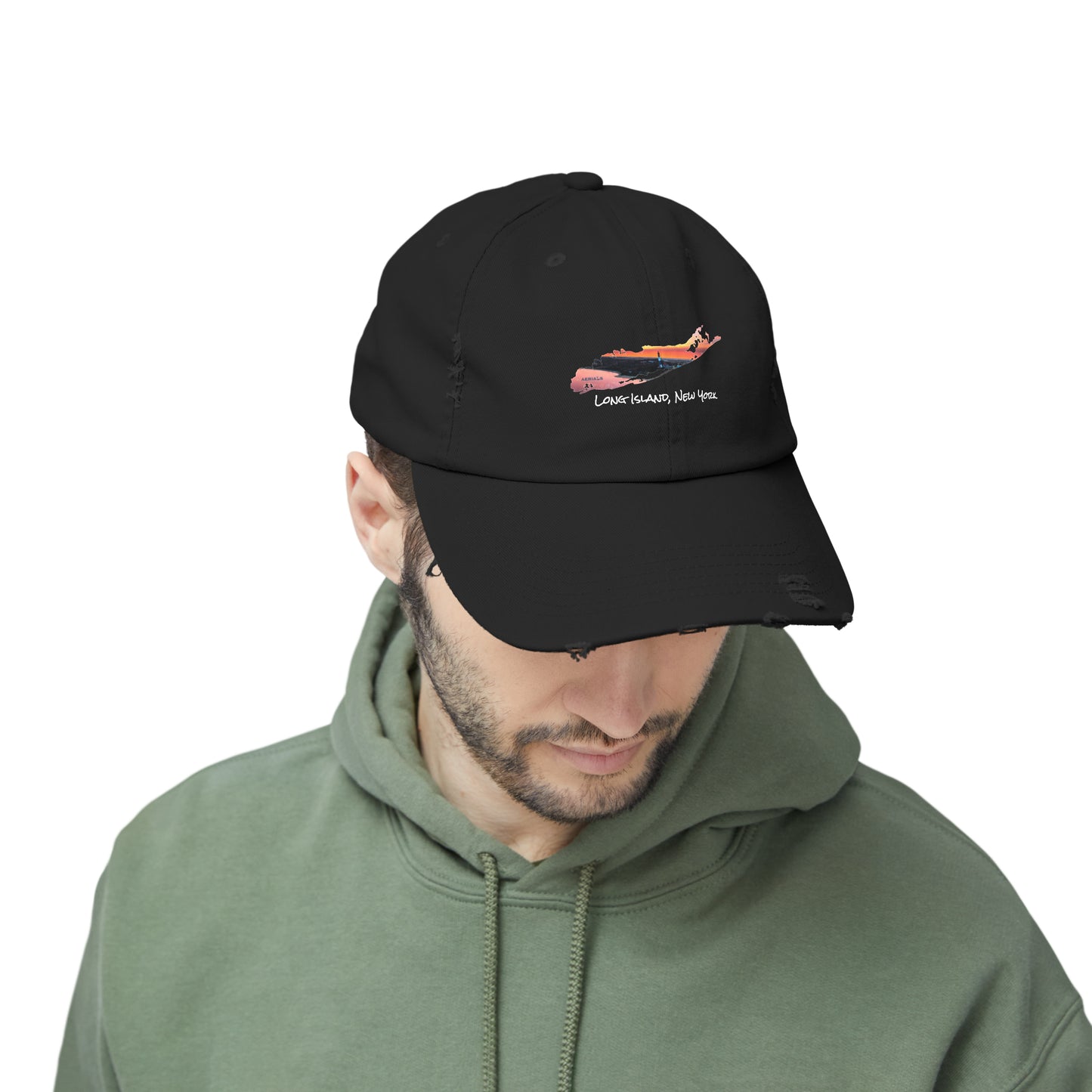 Unisex Distressed Cap - Fire Island Lighthouse