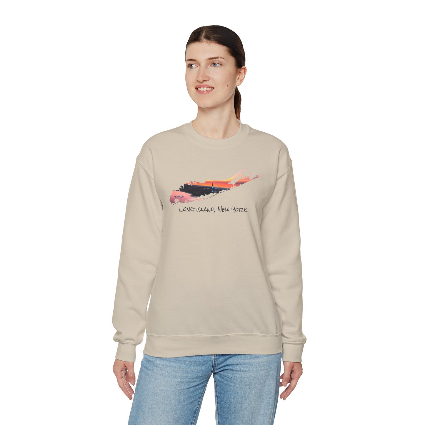 Unisex Heavy Blend™ Crewneck Sweatshirt - Fire Island Lighthouse