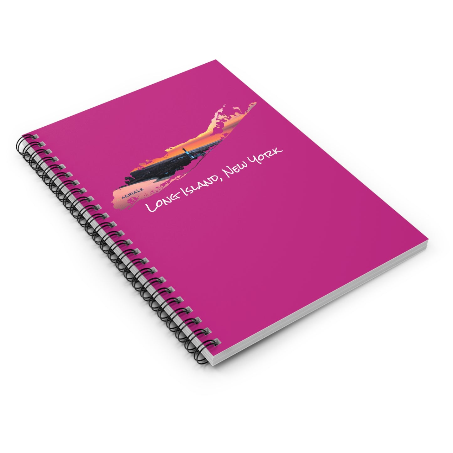 Spiral Notebook Pink - Fire Island Lighthouse