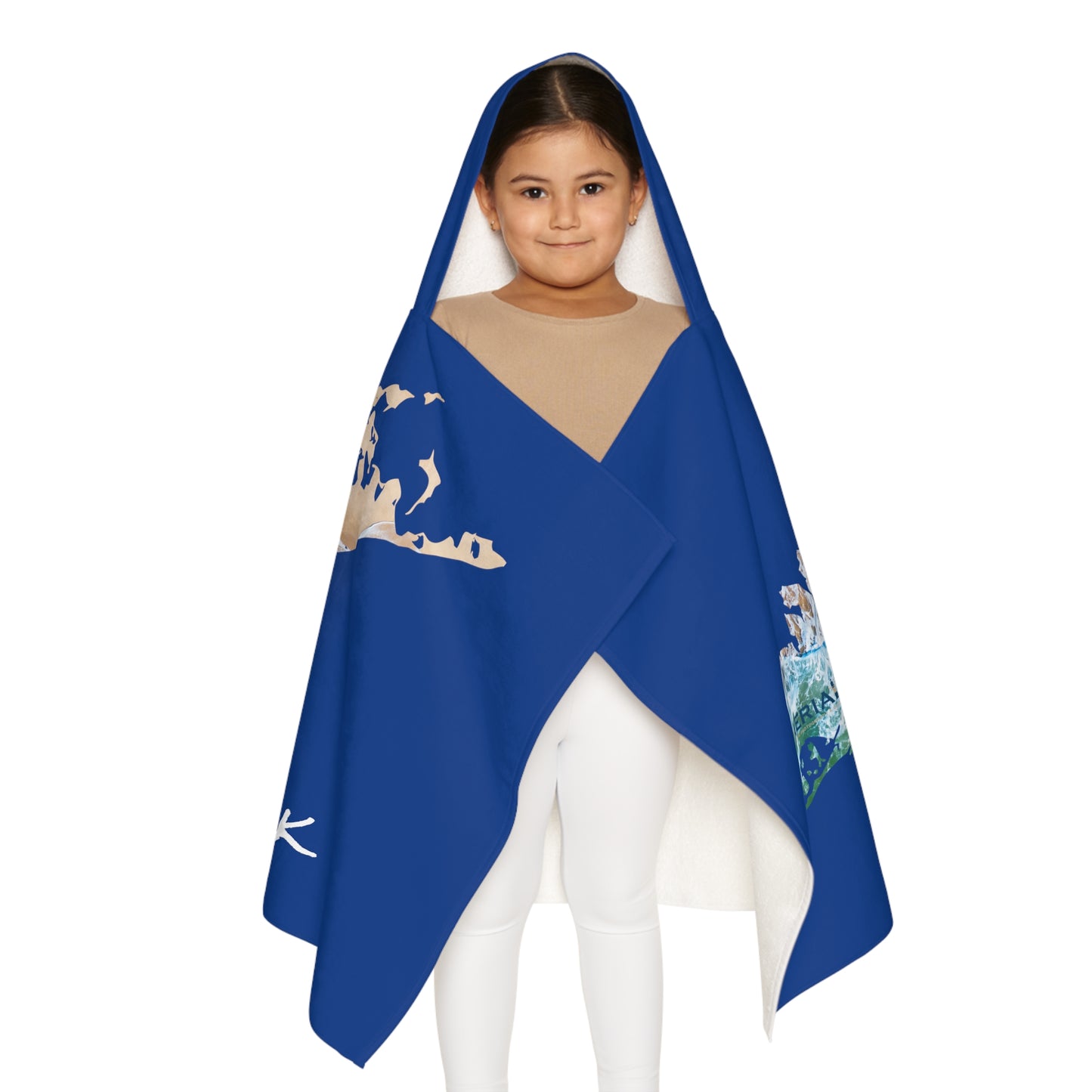 Youth Hooded Towel Blue - Sand & Sea