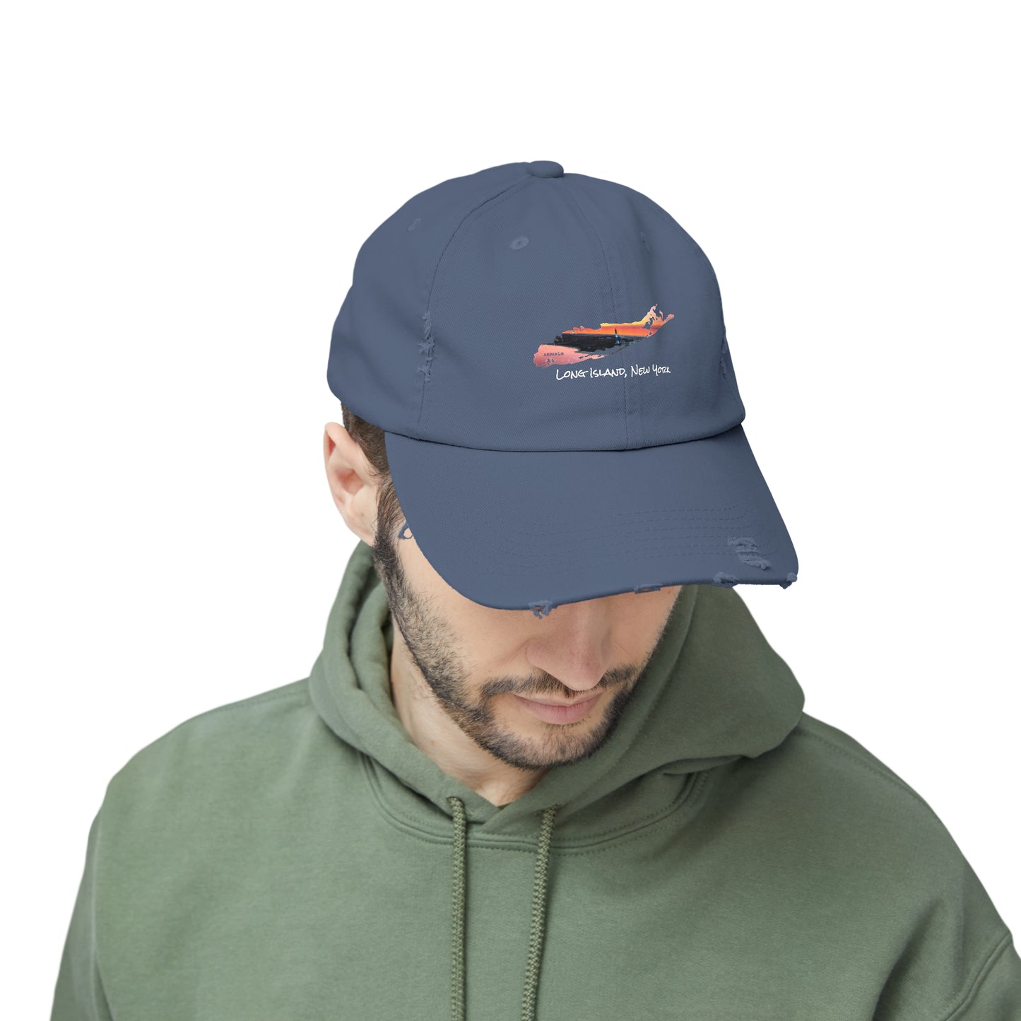 Unisex Distressed Cap - Fire Island Lighthouse