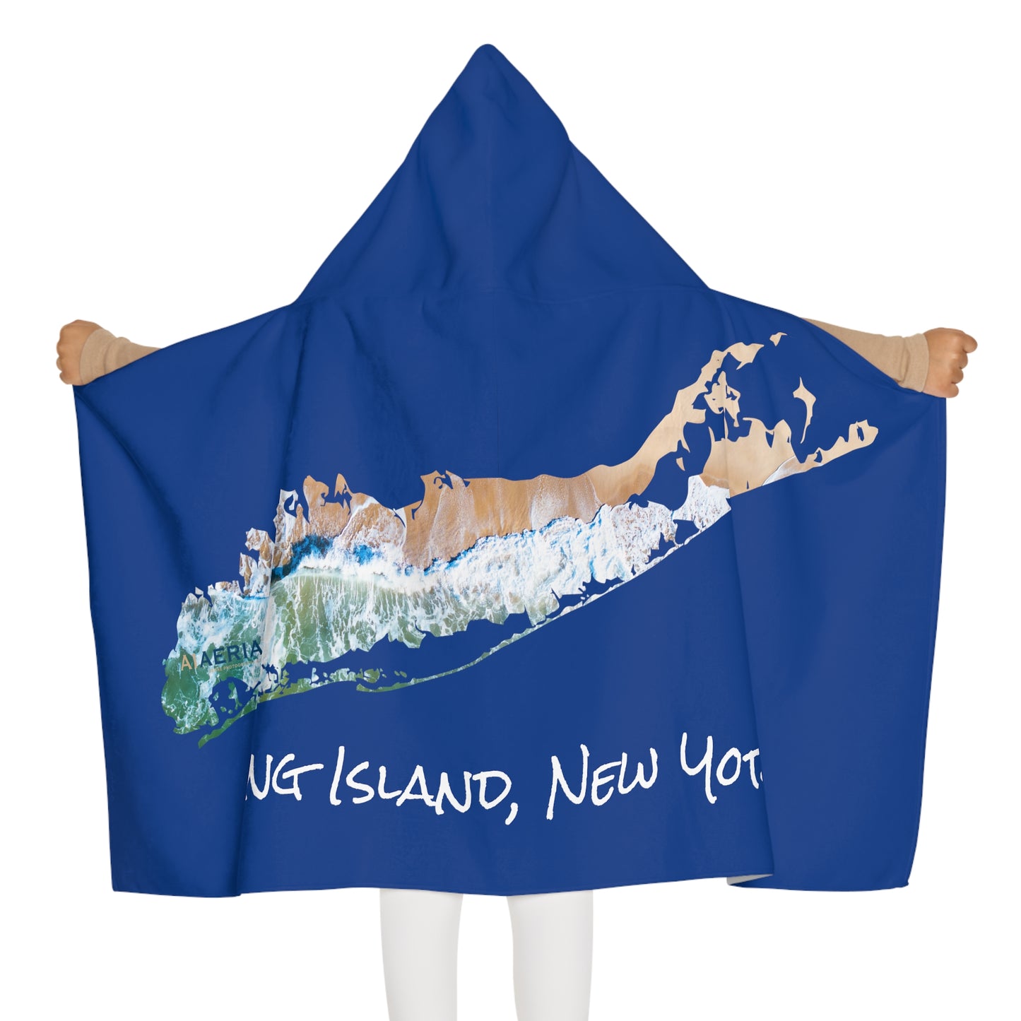 Youth Hooded Towel Blue - Sand & Sea