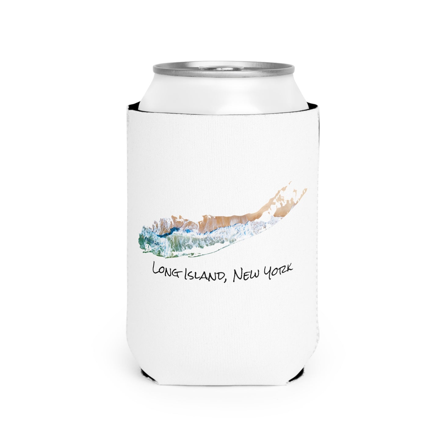 Can Cooler Sleeve White - Sand & Sea