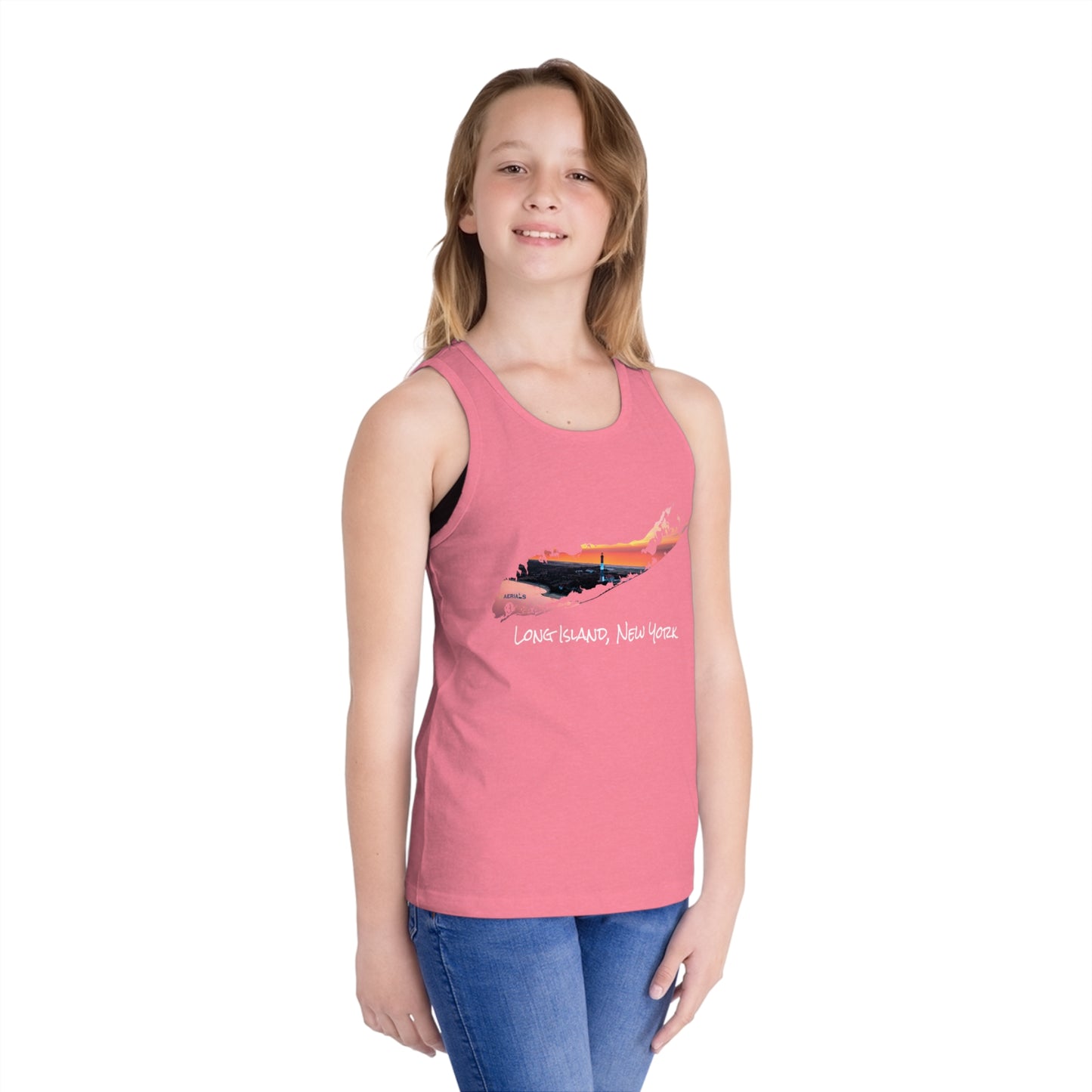 Kid's Jersey Tank Top - Fire Island Lighthouse