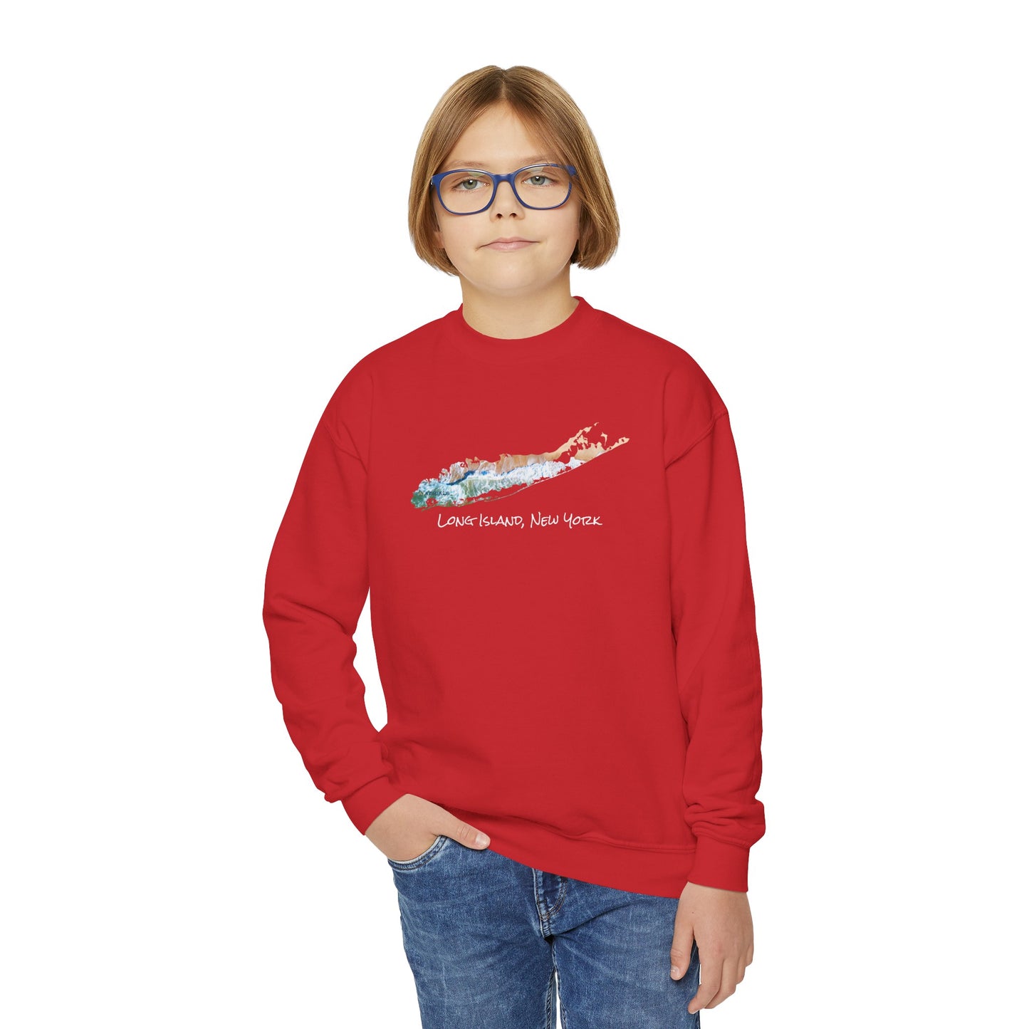 Youth Crewneck Sweatshirt - Sand & Sea